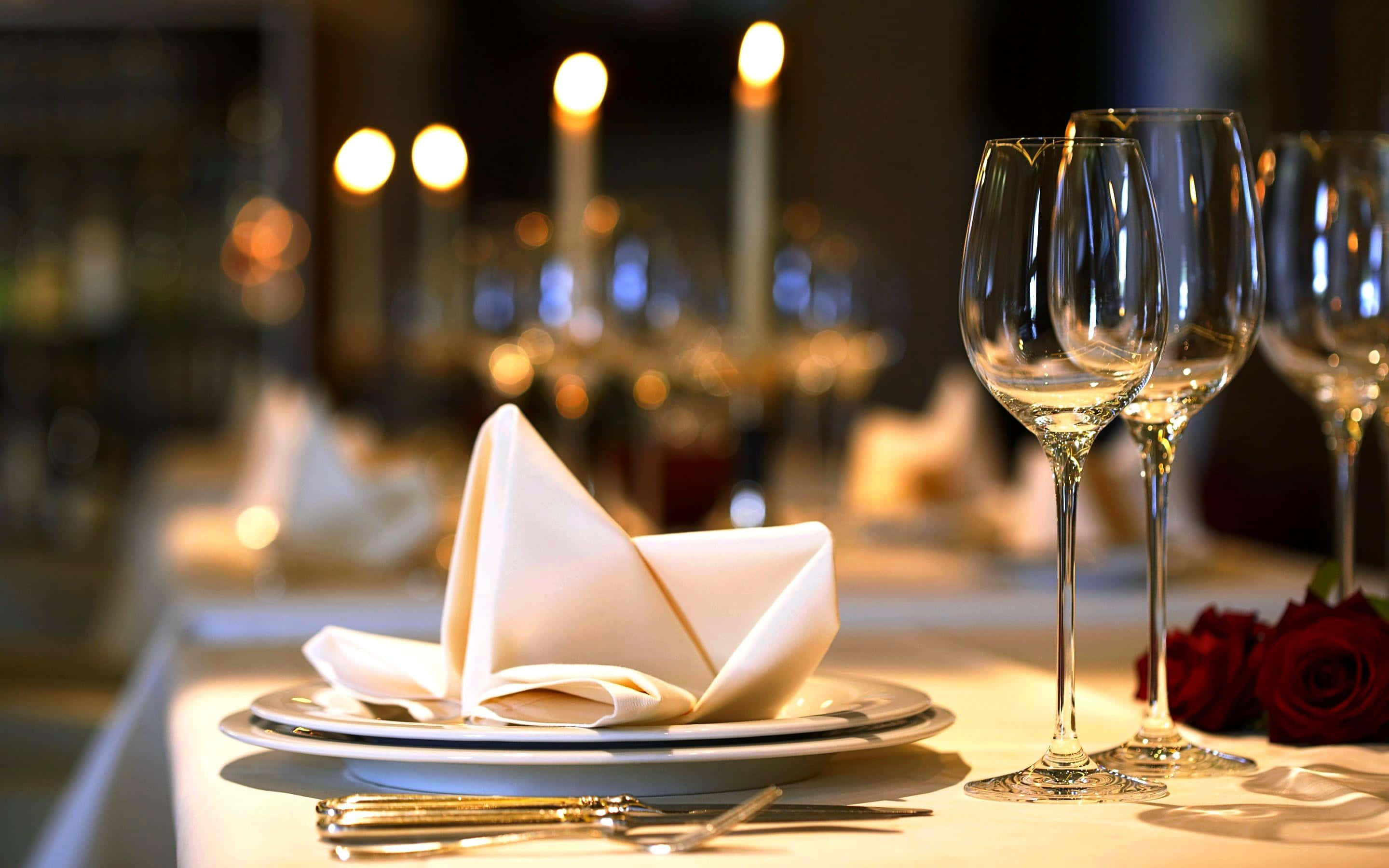 2880x1800 Download Caption: Elegant Dinner Table Set Up Picture