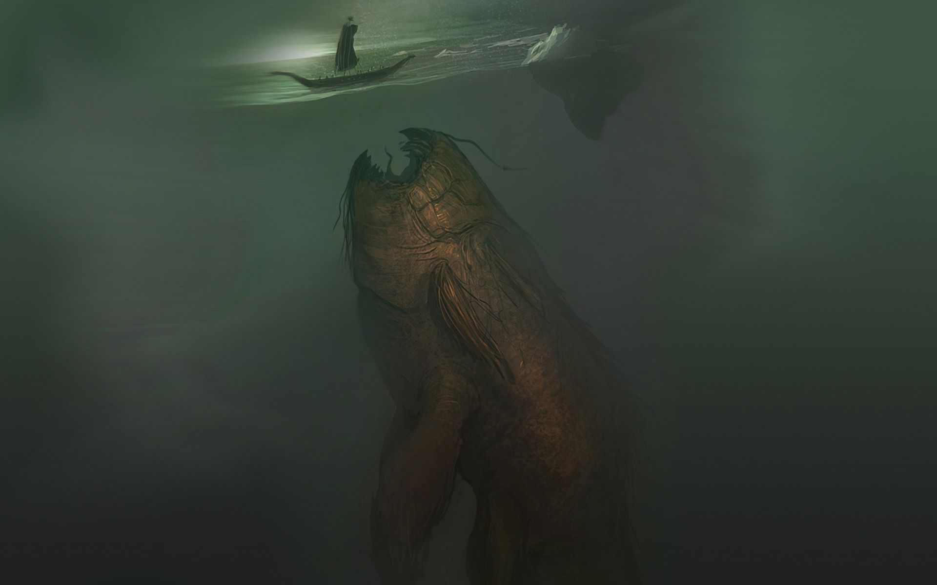 1920x1200 water, Monsters, Fish, Fantasy, Art, Artwork, Monster, Underwater Wallpaper HD / Desktop and Mobile Background
