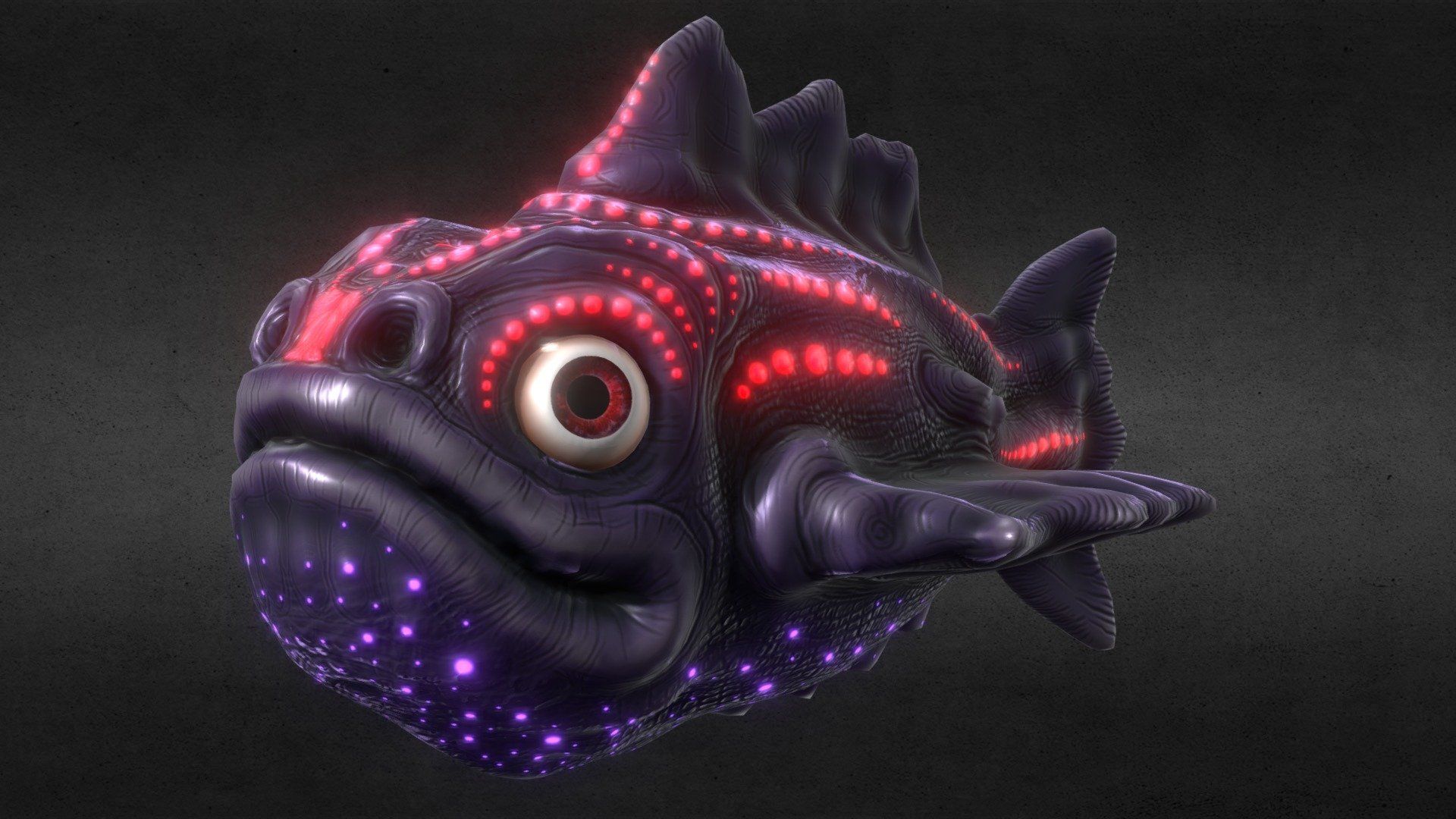 1920x1080 Fantasy monster fish (original concept)