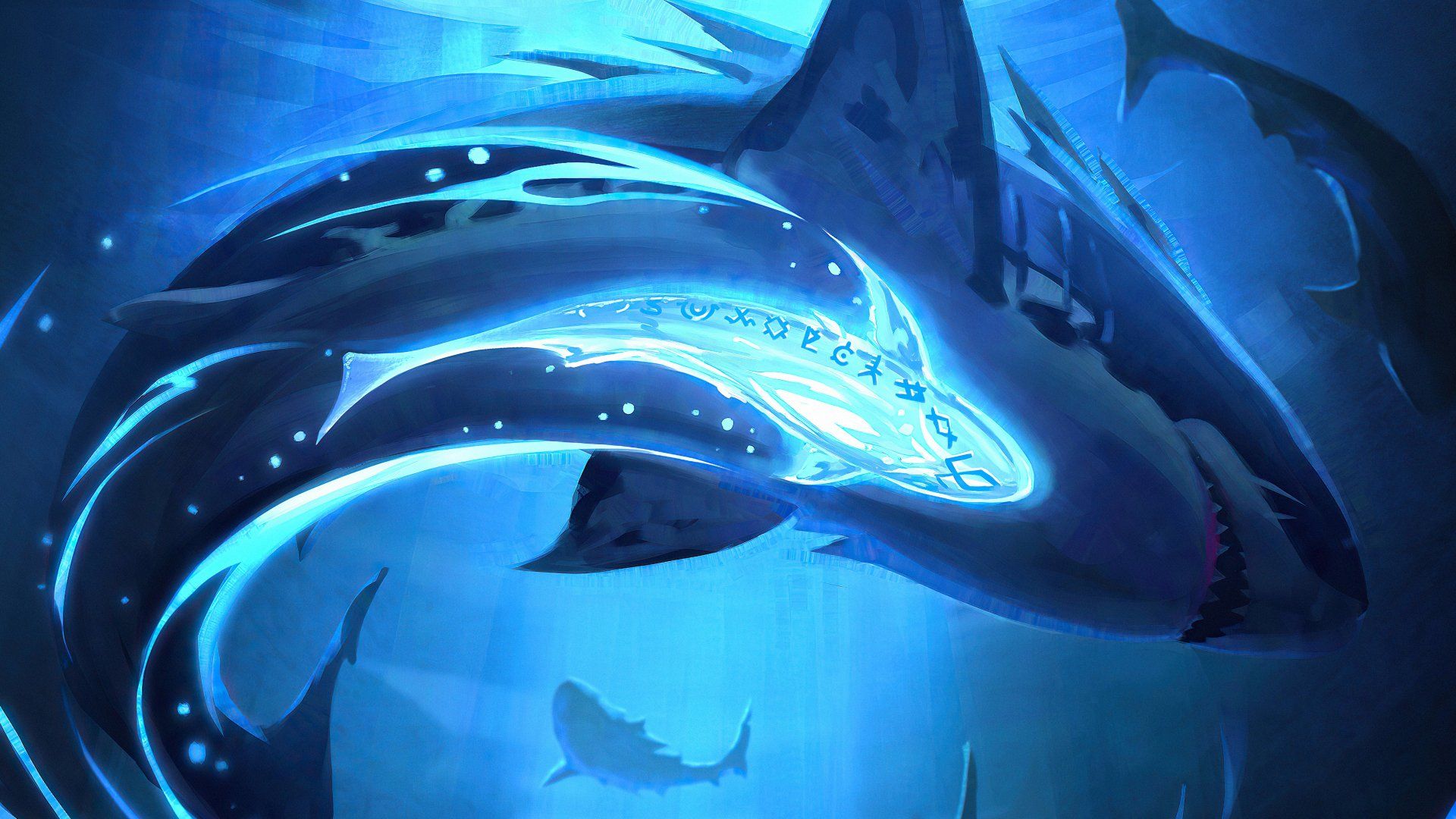 1920x1080 4K Ultra HD Fantasy Sea Monster Shark