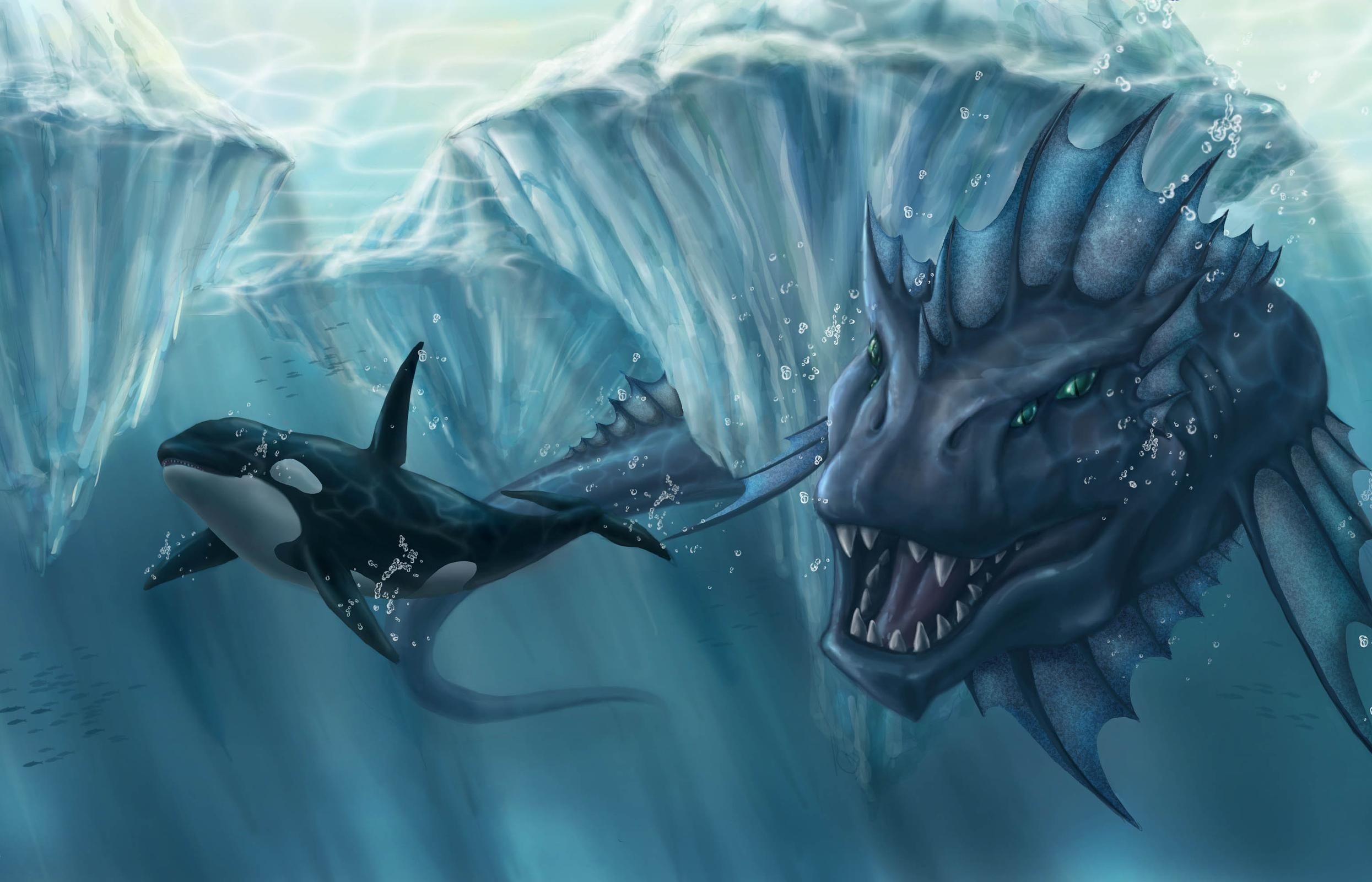 2490x1600 Sea Monster Wallpaper Free High Quality Background
