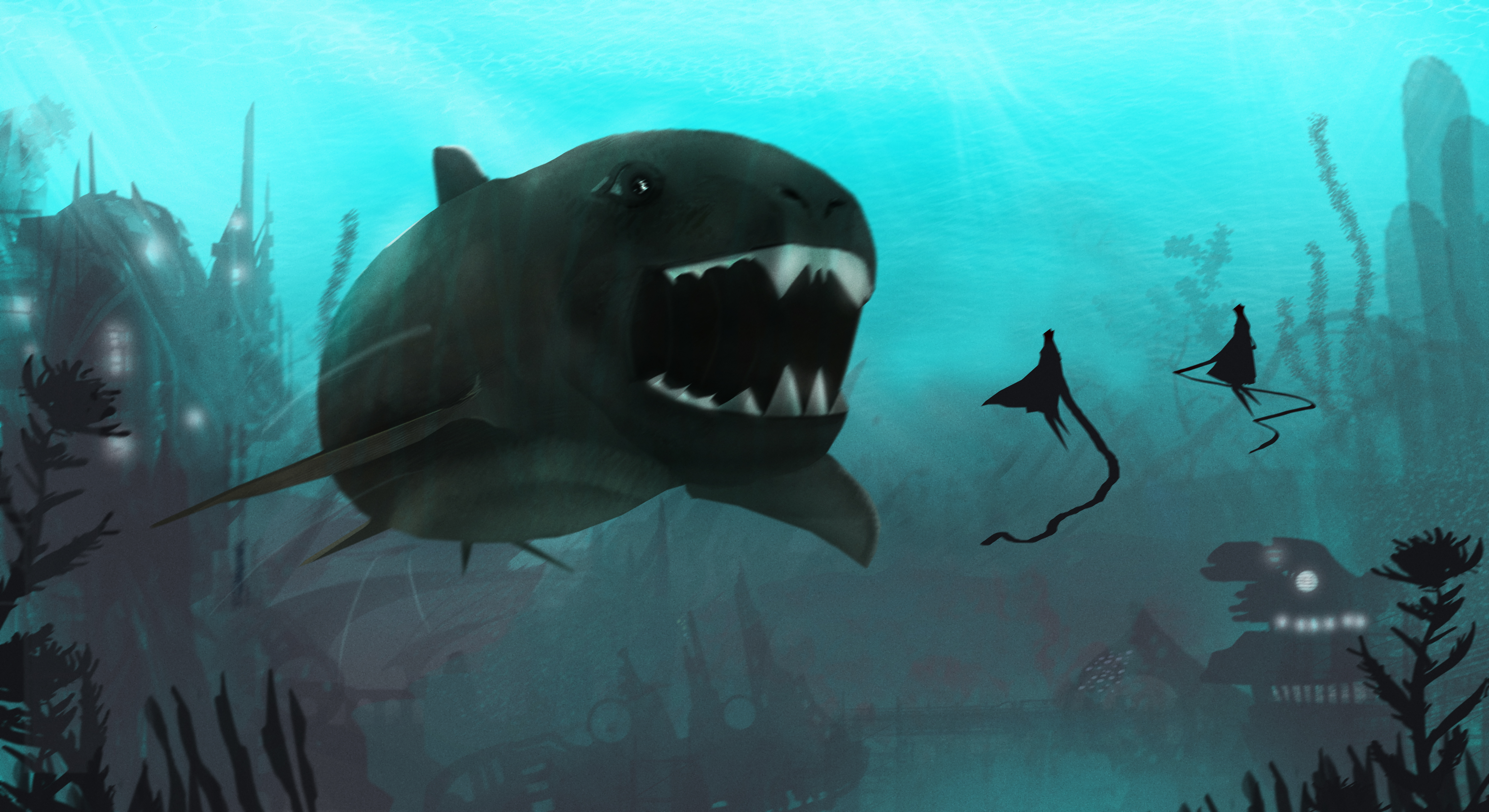 6600x3600 Fish Underwater Wallpaper, HD Artist 4K Wallpaper, Image and Background