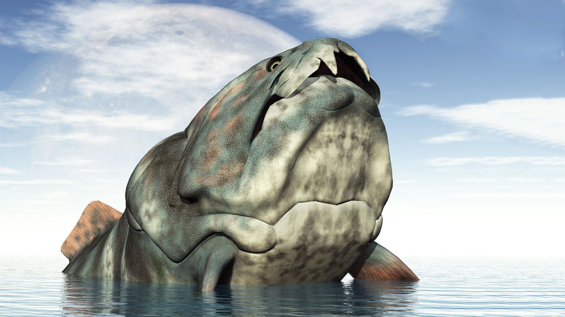 1920x1080 Terrifying 13ft 'alien monster' fish with armored skull prowled oceans 360million years ago