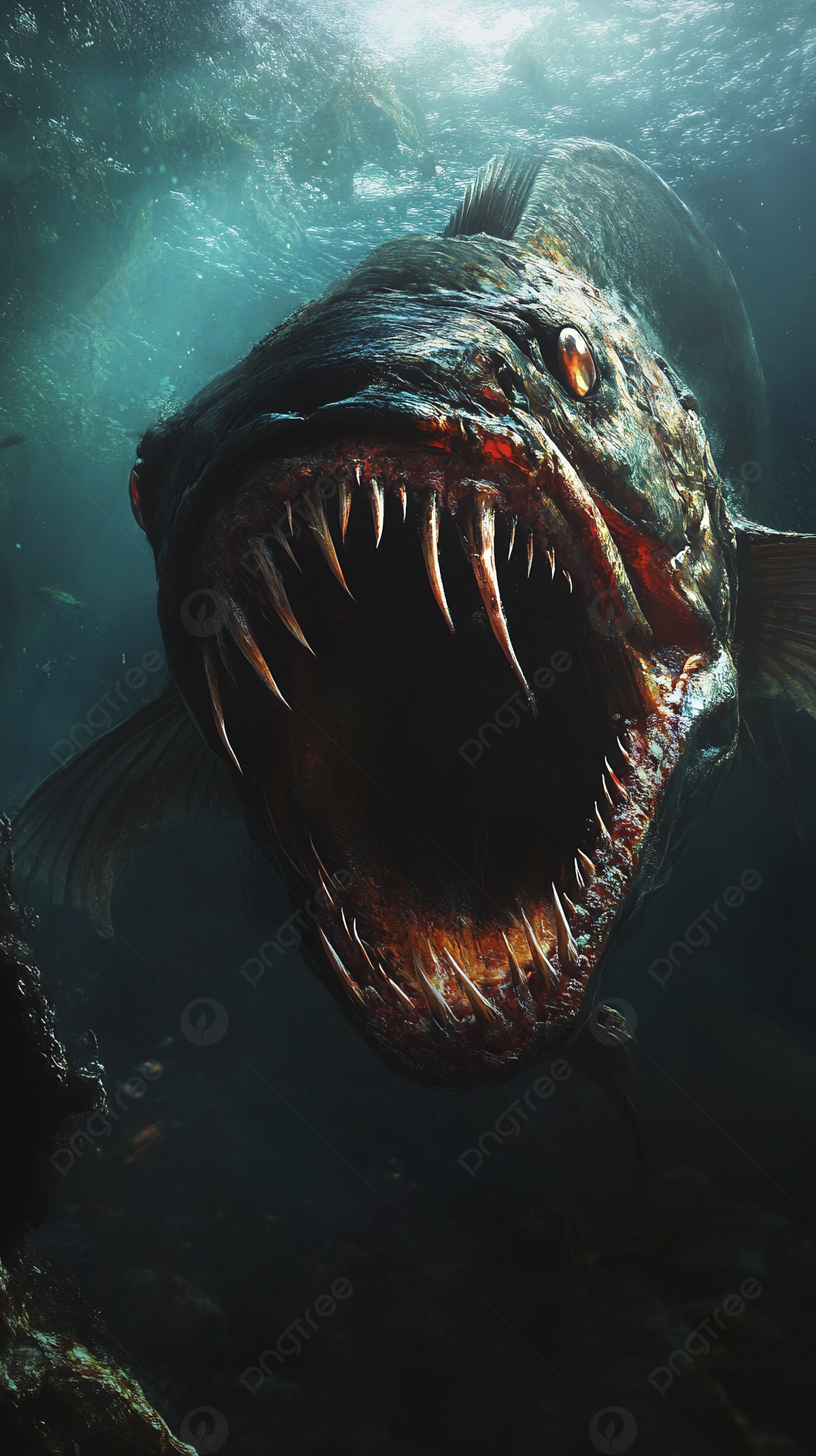 1200x2141 A Bioluminescent Hatchetfish Wallpaper For Smartphone Background Wallpaper Image For Free Download