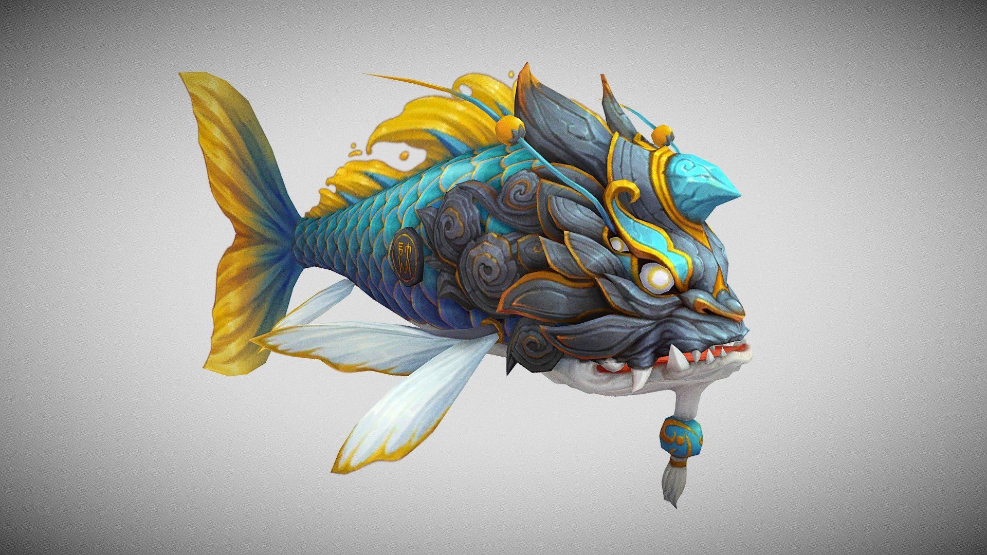 1920x1080 Gigantic Lowpoly monster fish Free 3D model by Khyoocumber [2bddbbd]