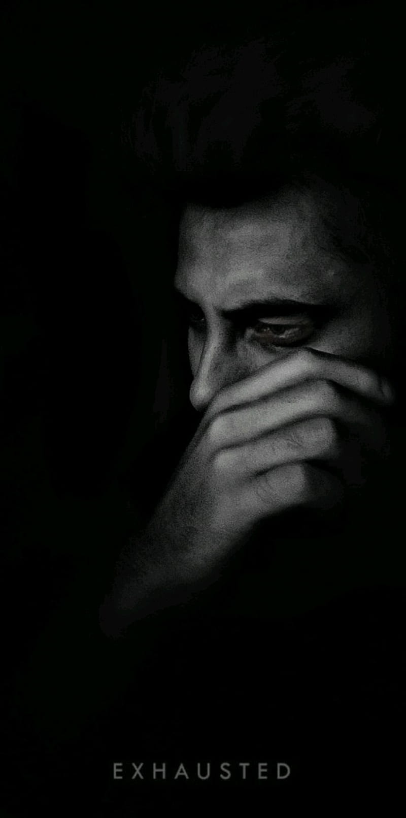 800x1609 Black exhausted, dark, men, HD phone wallpaper