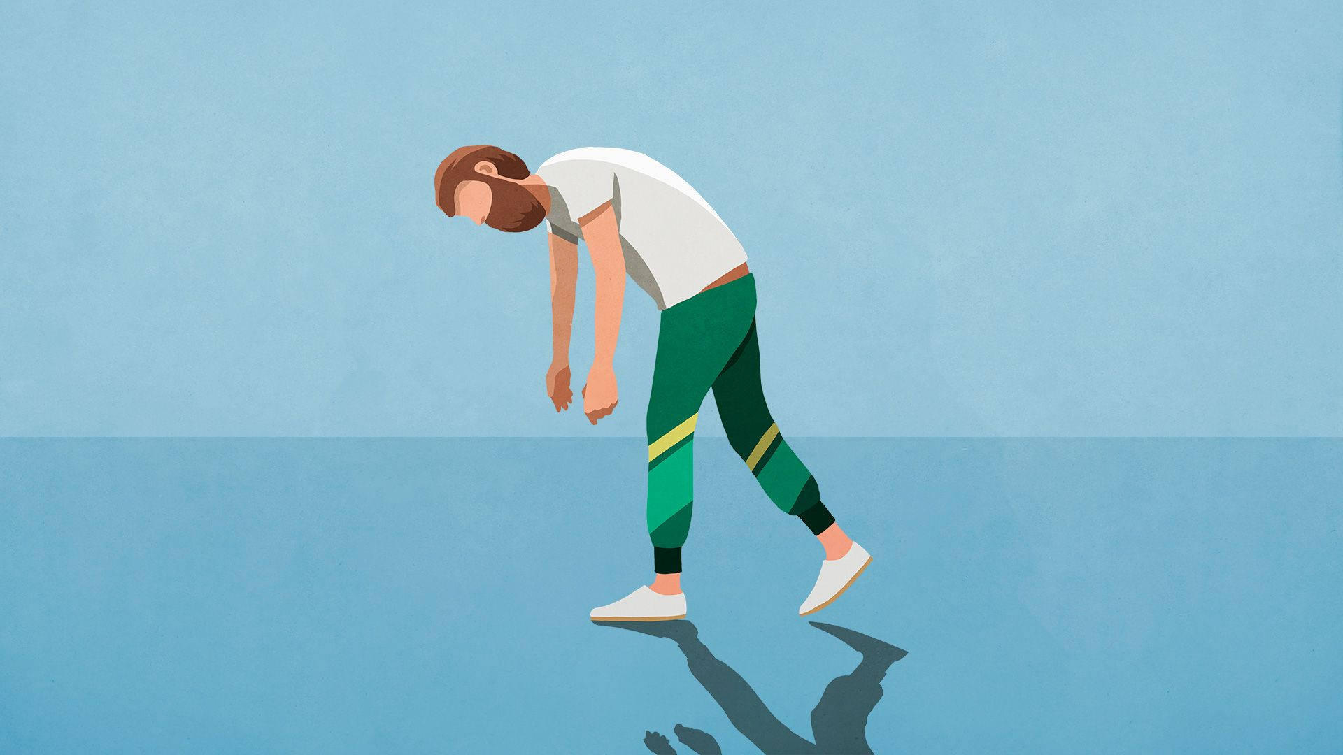 1920x1080 Download Lethargic Tired Man Cartoon Wallpaper