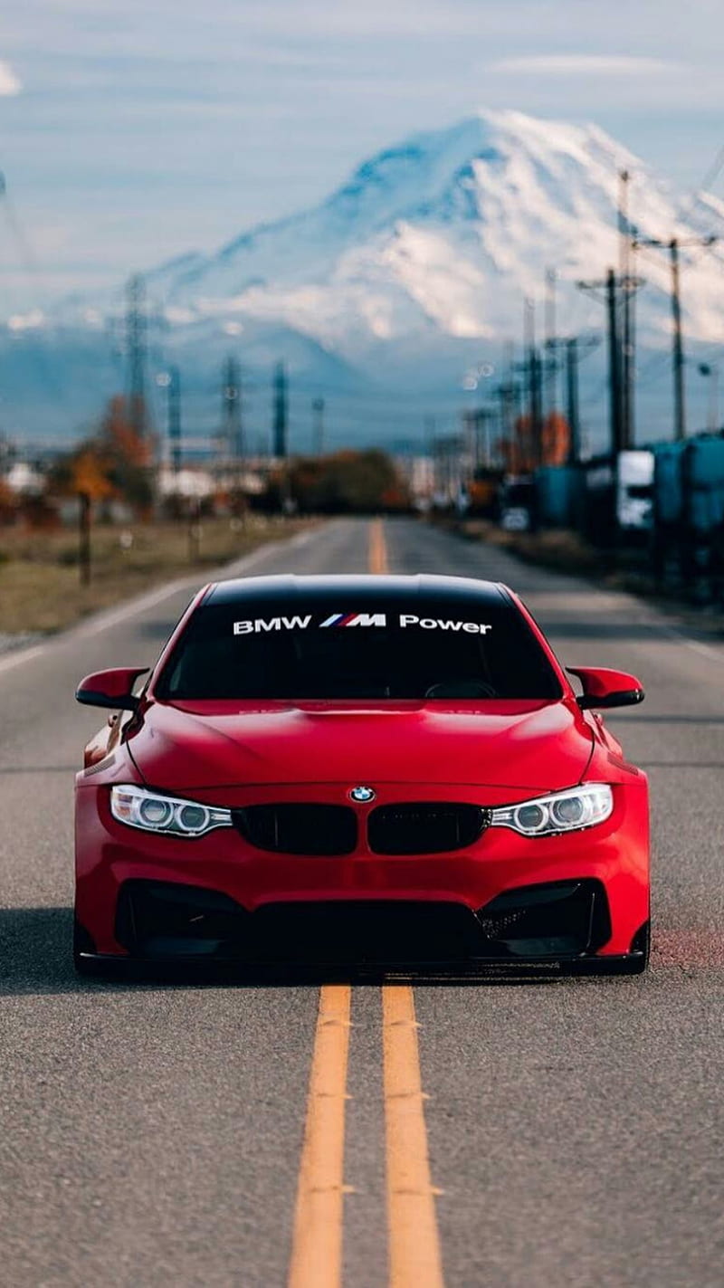 800x1423 BMW M car, coupe, m power, red, tuning, vehicle, widebody, HD phone wallpaper