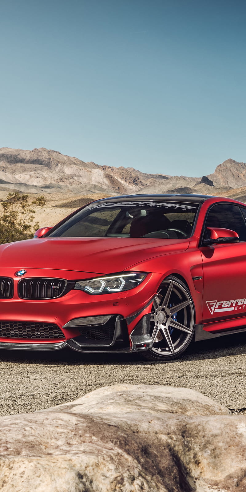 800x1600 BMW M car, coupe, f modified, red, supercar, tuning, vehicle, HD phone wallpaper
