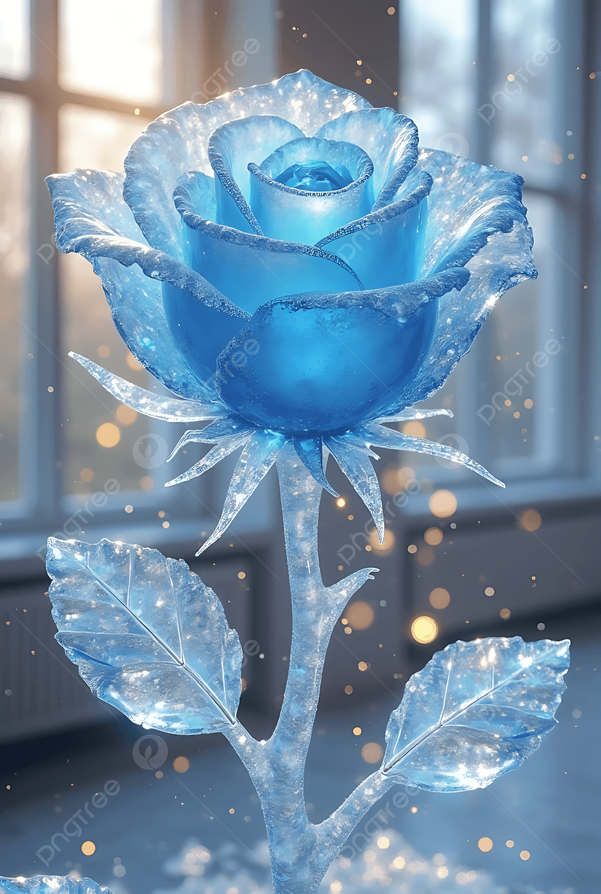 1200x1786 Frozen Blue Rose A Beautiful Icy Fantasy Wallpaper Background Wallpaper Image For Free Download