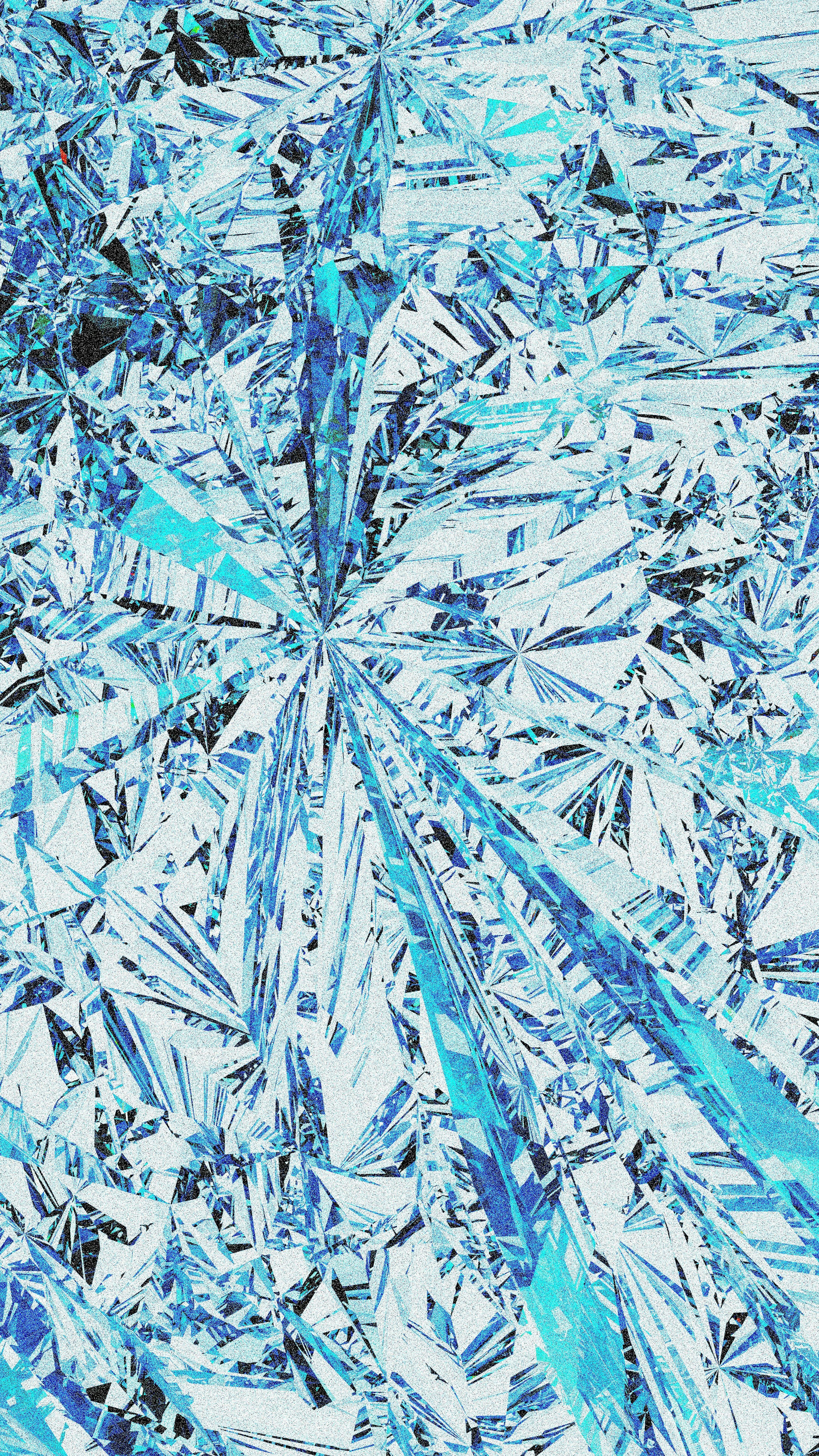 3000x5333 Abstract, icy blue shards create a cool design