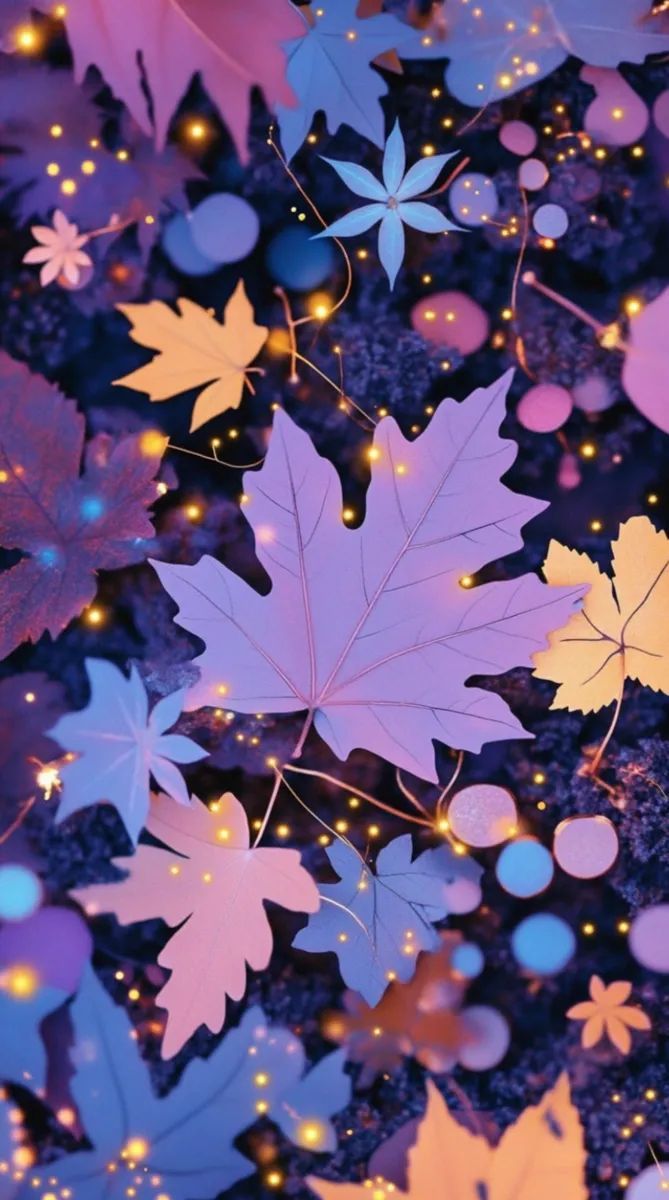 669x1200 Midjourney V6.1 prompt + FREE WALLPAPERS: Purple Fall Leaves Pinterest trend!