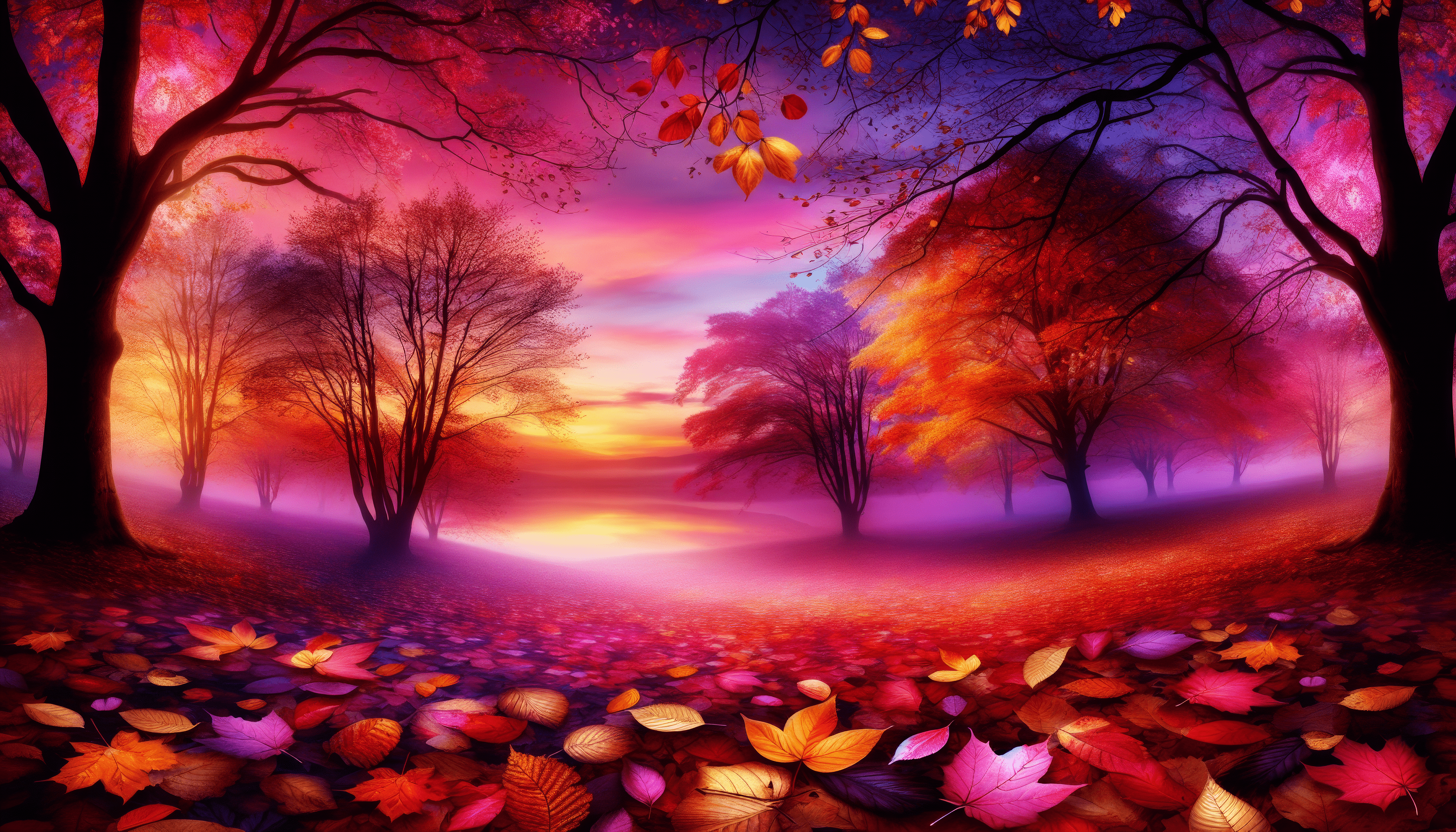 3584x2048 Autumn Bliss HD Wallpaper