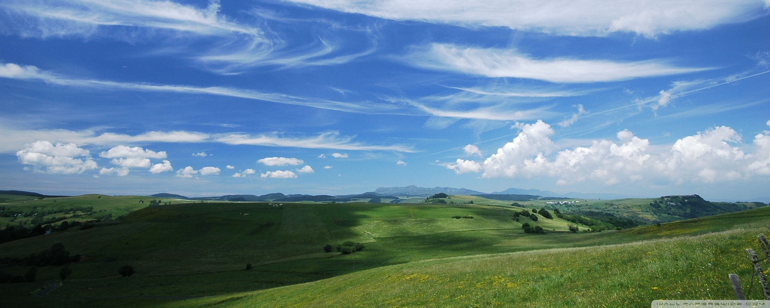 2560x1024 Beautiful Blue Cloudy Sky 4K UHD Wallpaper for UltraHD Desktop and TV : Dual Monitor : Smartphone and Tablet Devices