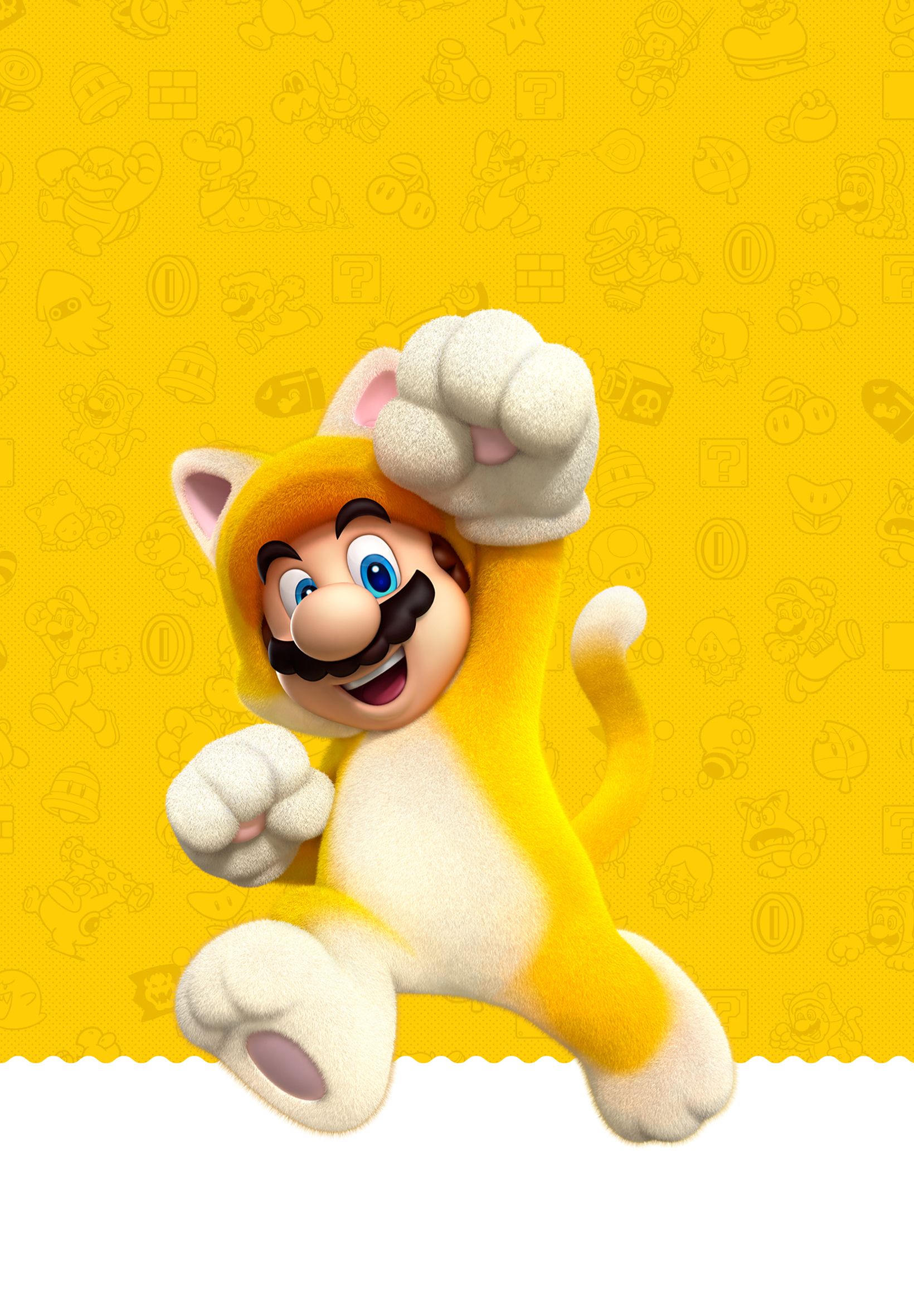 1640x2360 Super Mario 3D World Mario Wallpaper with Monocle