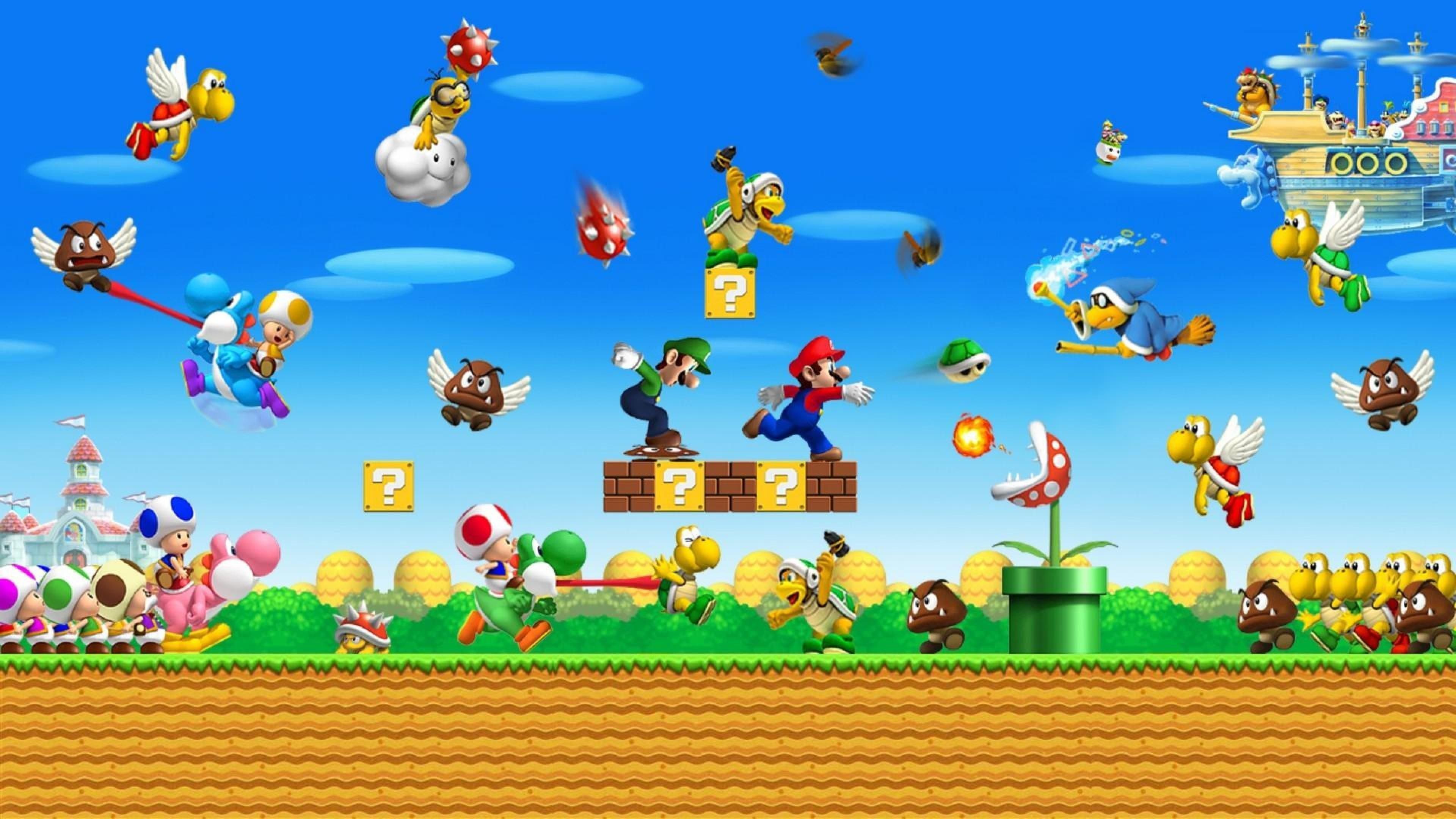 3840x2160 Mario Bros. Wallpaper