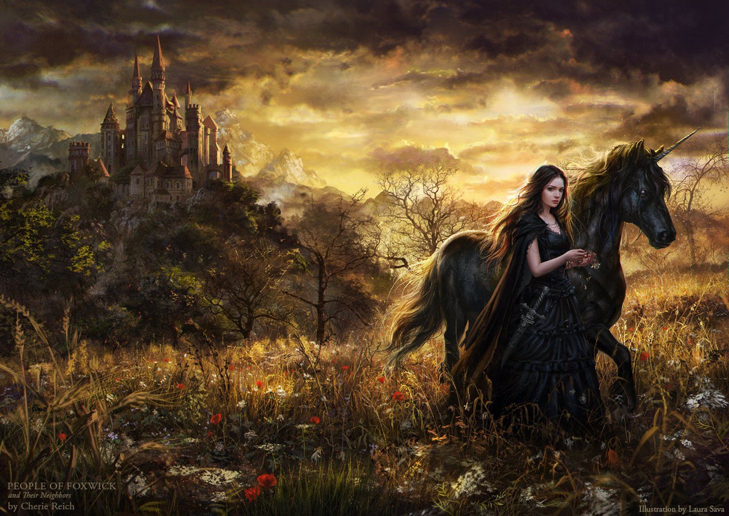 1440x1020 fantasy, Original, Girl, Woman, Character, Long, Hair, Beautiful, Princess, Horse Wallpaper HD / Desktop and Mobile Background