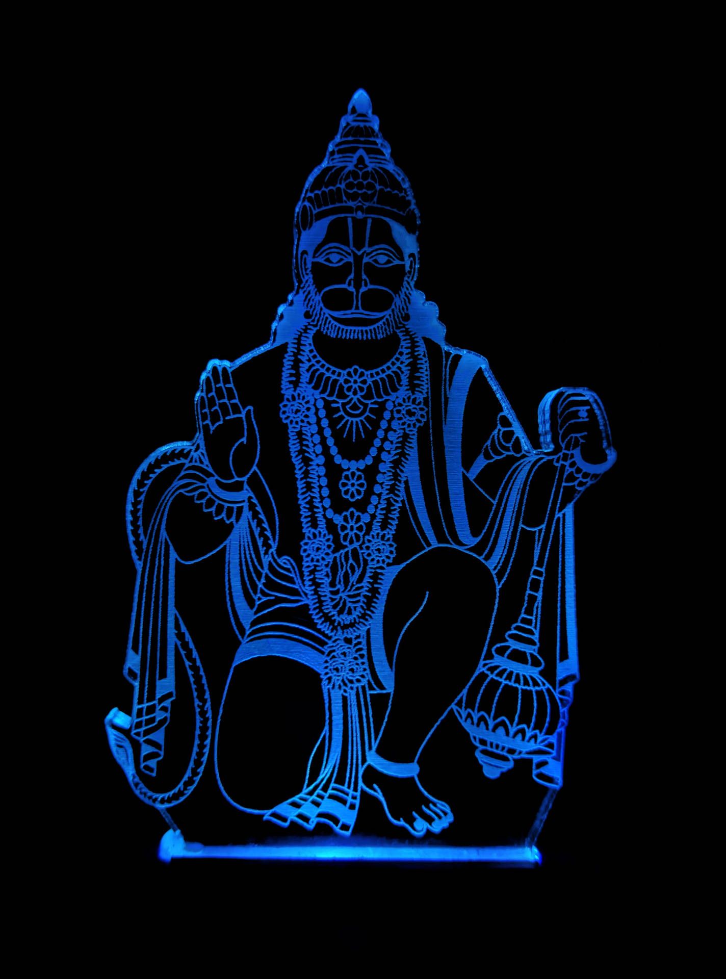 1424x1920 Blue Hanuman Wallpaper