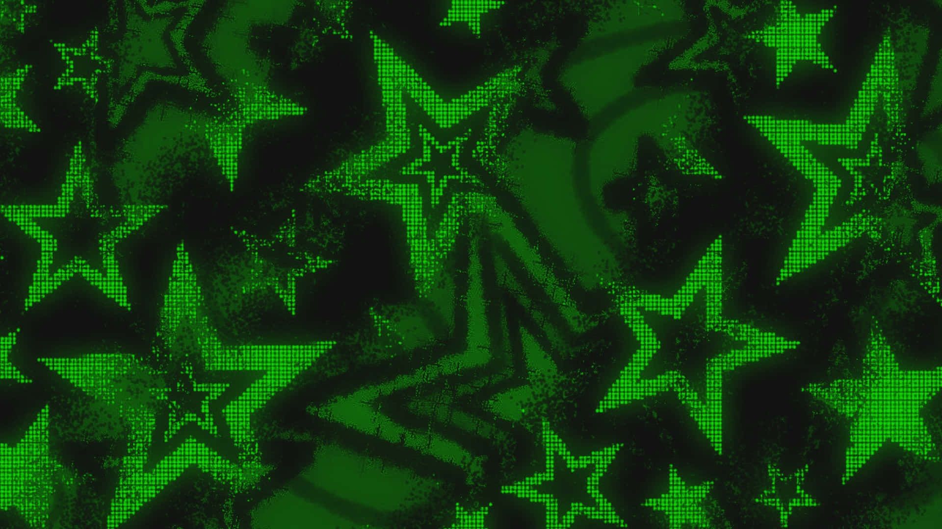 1920x1080 Download Star Green Cyber Y2k Aesthetic Wallpaper