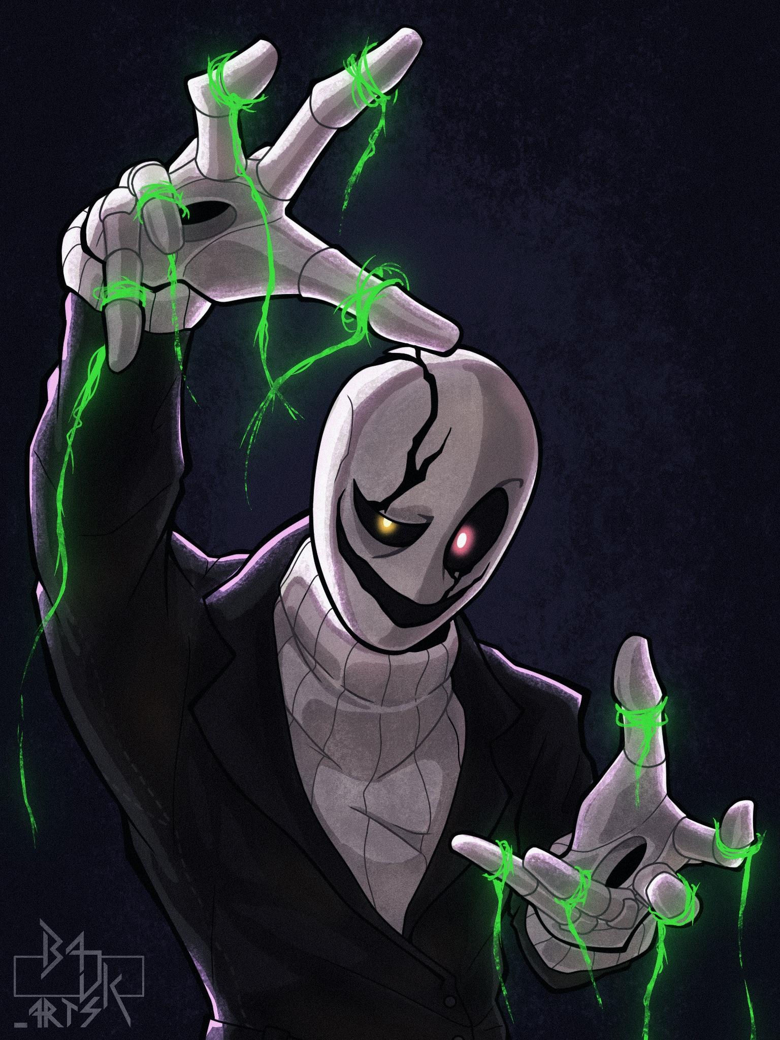 1536x2048 Gaster art. Couldn't decide if I liked the strings or not So I made two versions (made by me)