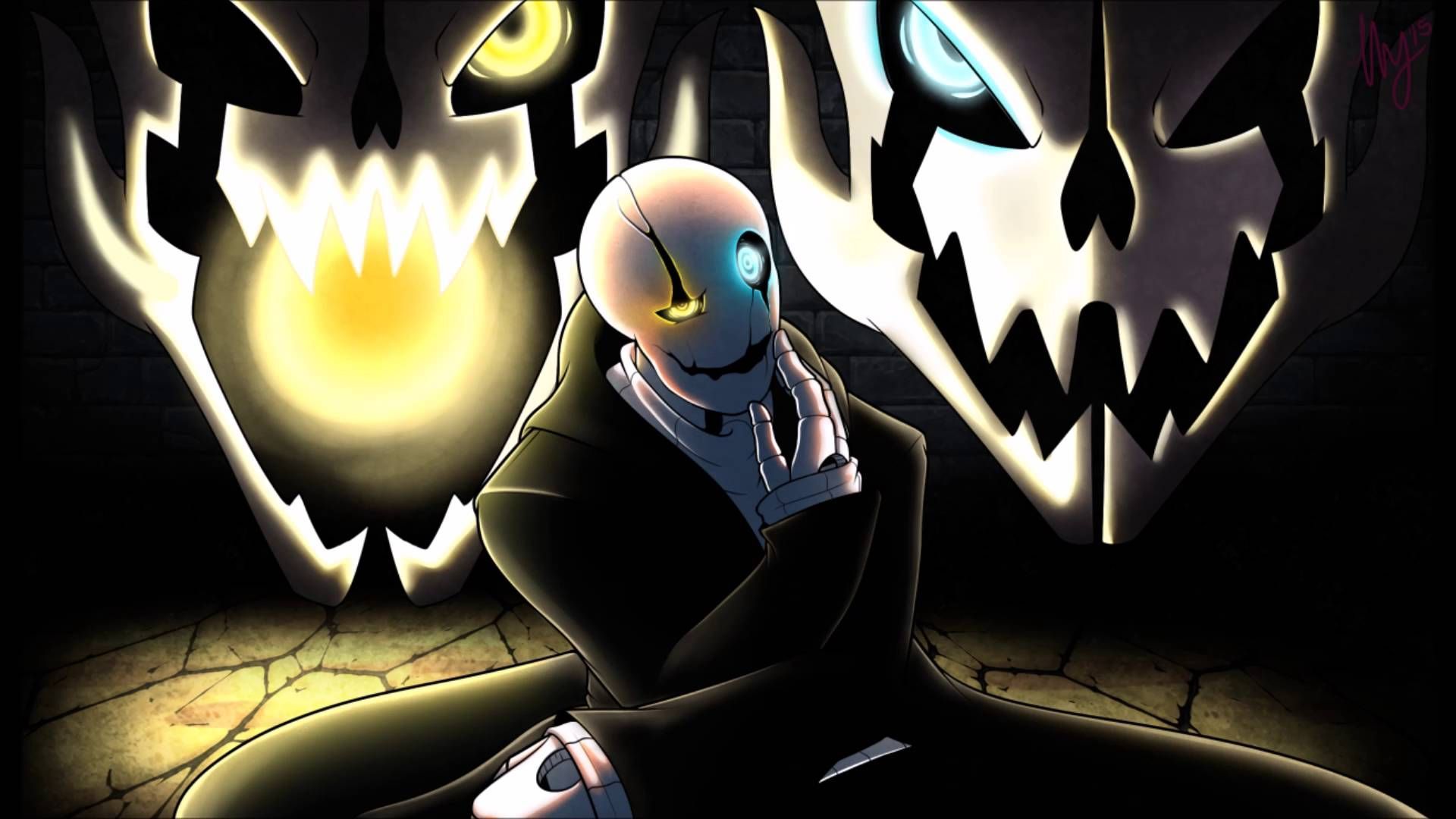 1920x1080 Pink monster wallpaper. Gaster mask, Undertale gaster blaster sans, Gaster wallpaper