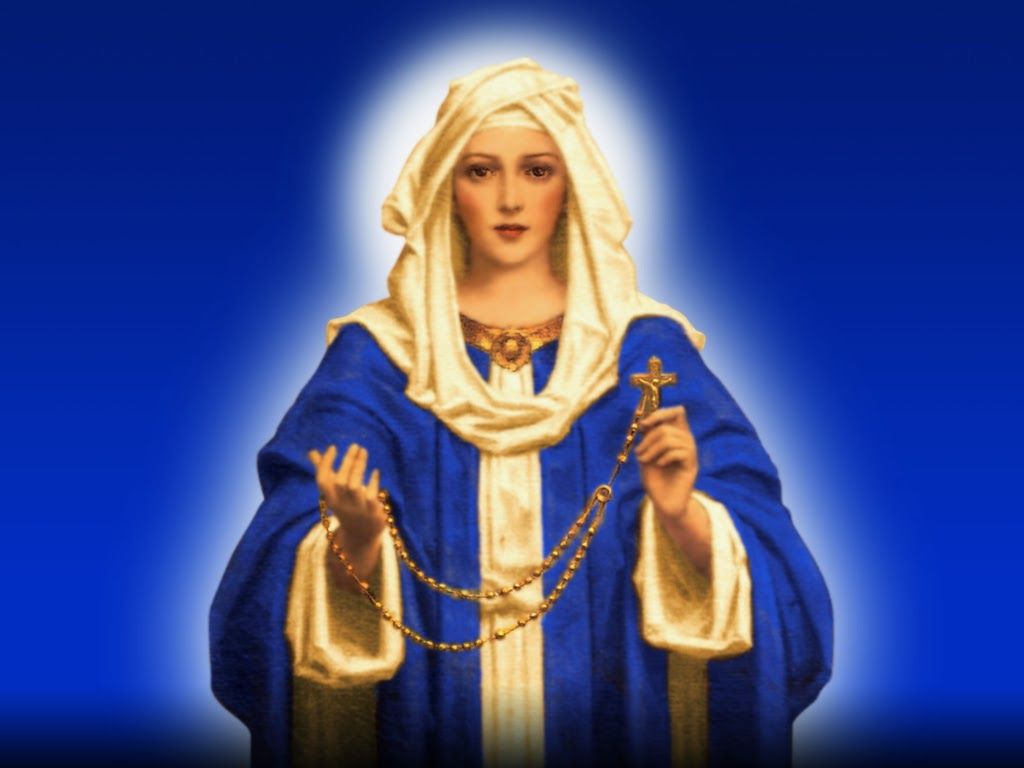 1024x768 Holy Mass image.: Our Lady of the Holy Rosary