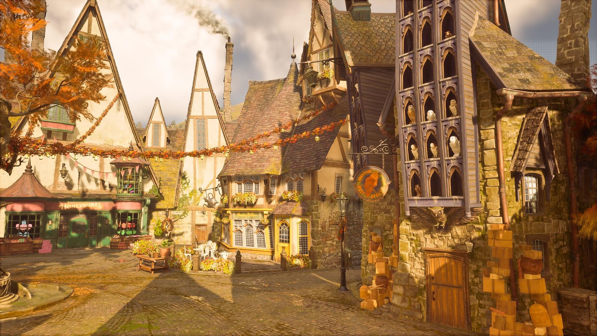 1920x1080 Cozy fall day in Hogsmeade