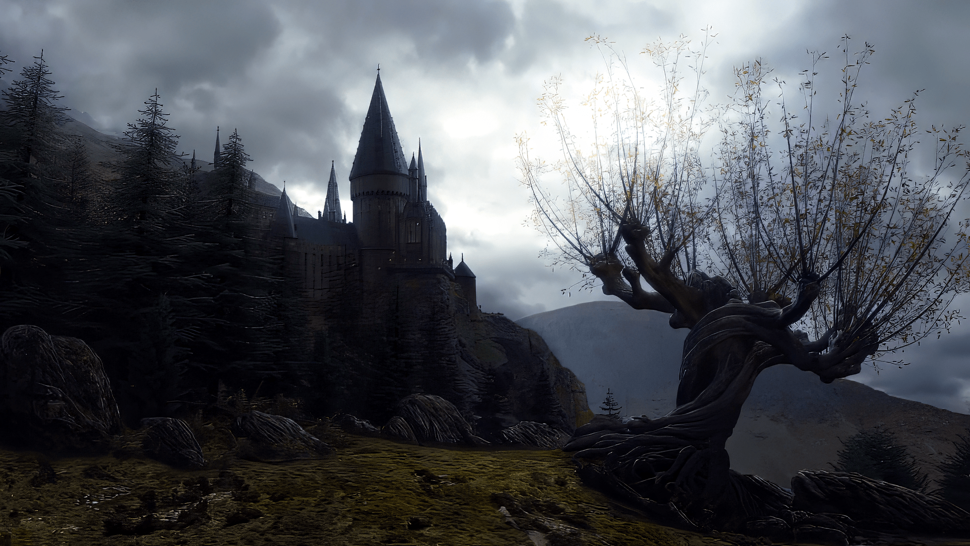 1920x1080 HD Wallpaper of Hogwarts Castle from Harry Potter and the Prisoner of Azkabanx1080