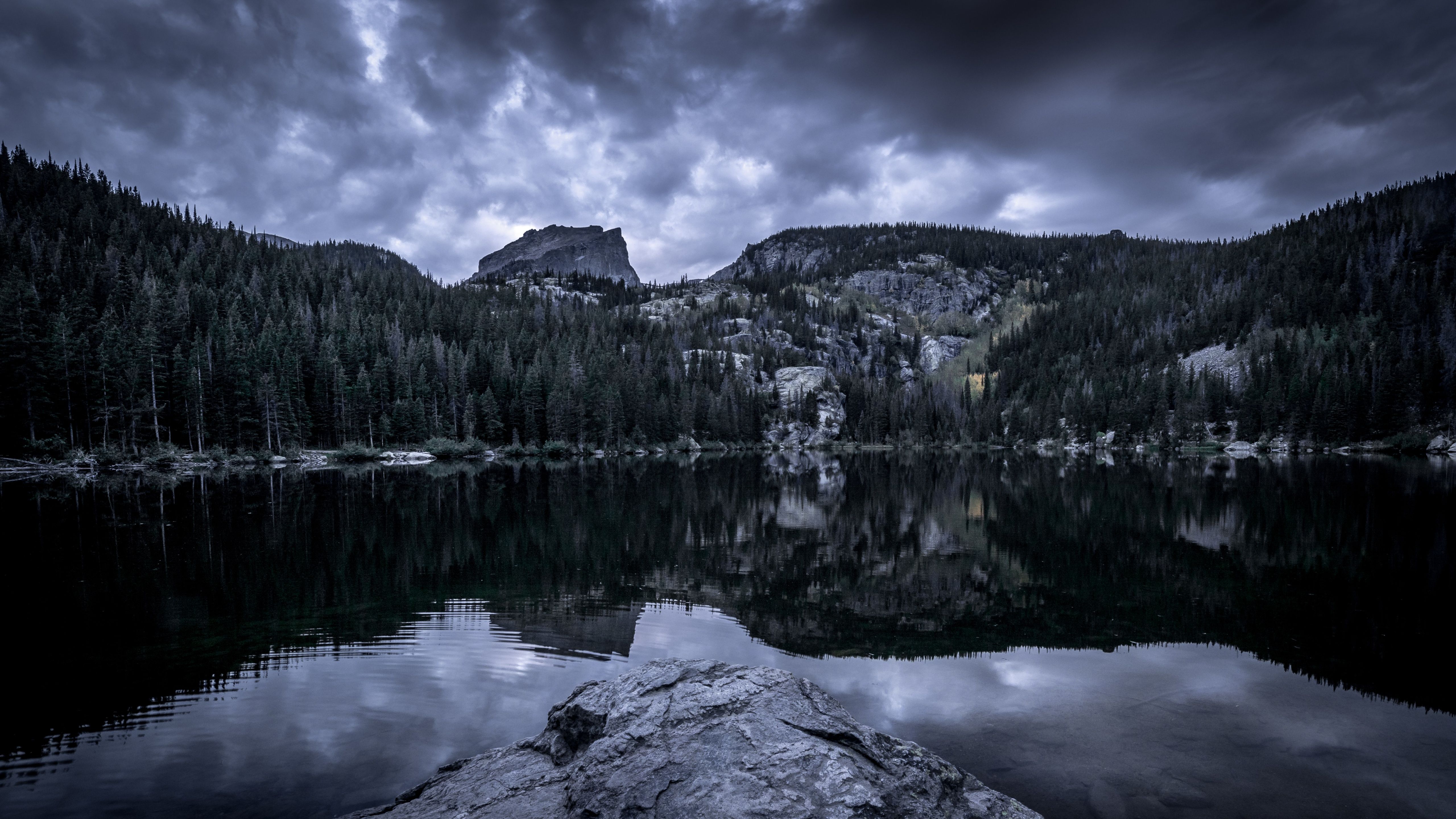 5120x2880 Bear Lake Wallpaper 4K, Rocky Mountain National Park
