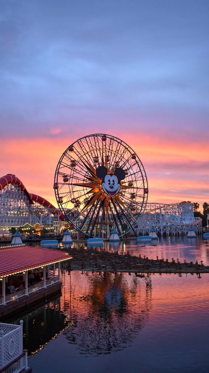 736x1309 Sunsets over Pixar Pier