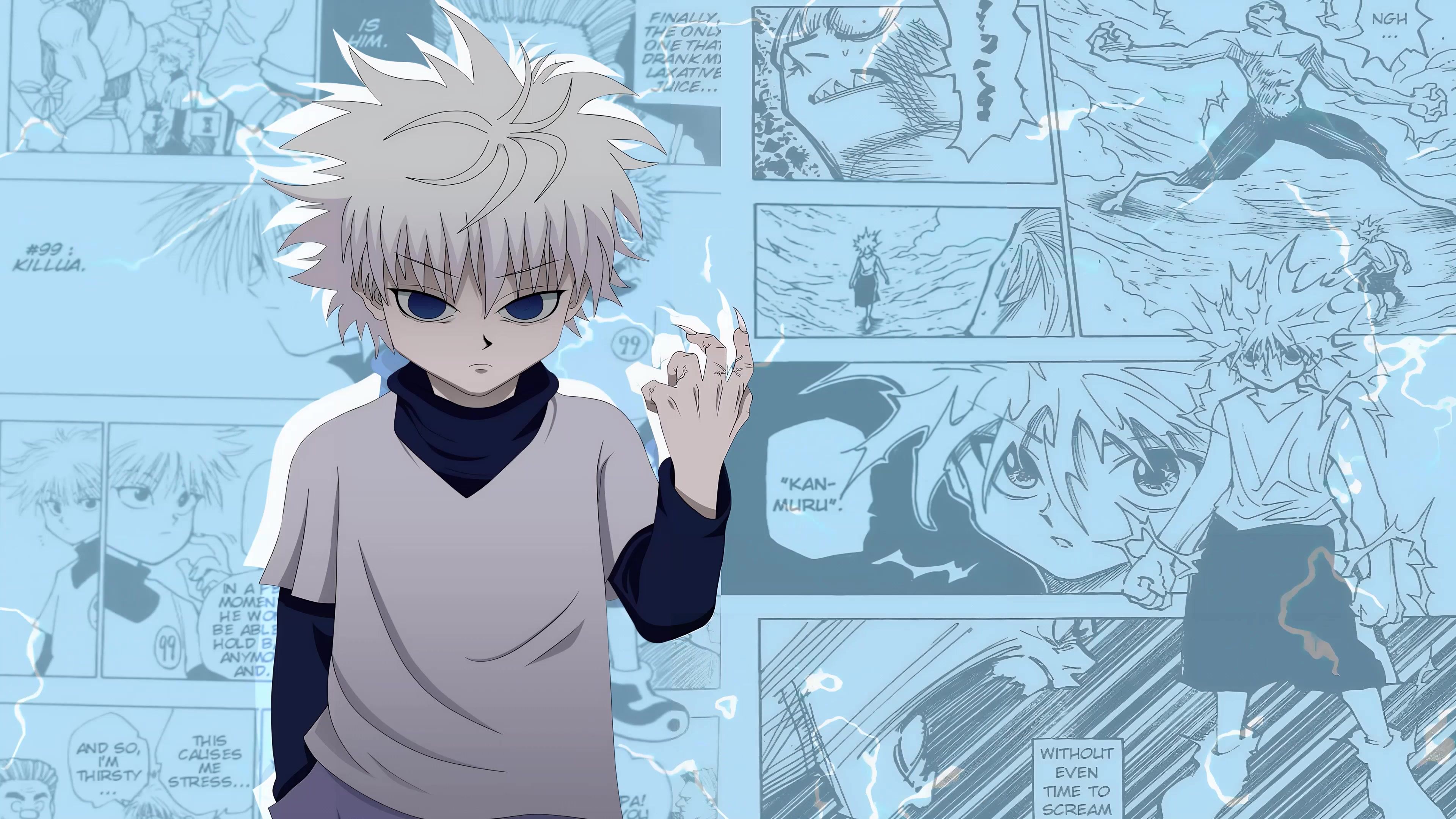 3840x2160 Killua Electric Gaze Live Wallpaper