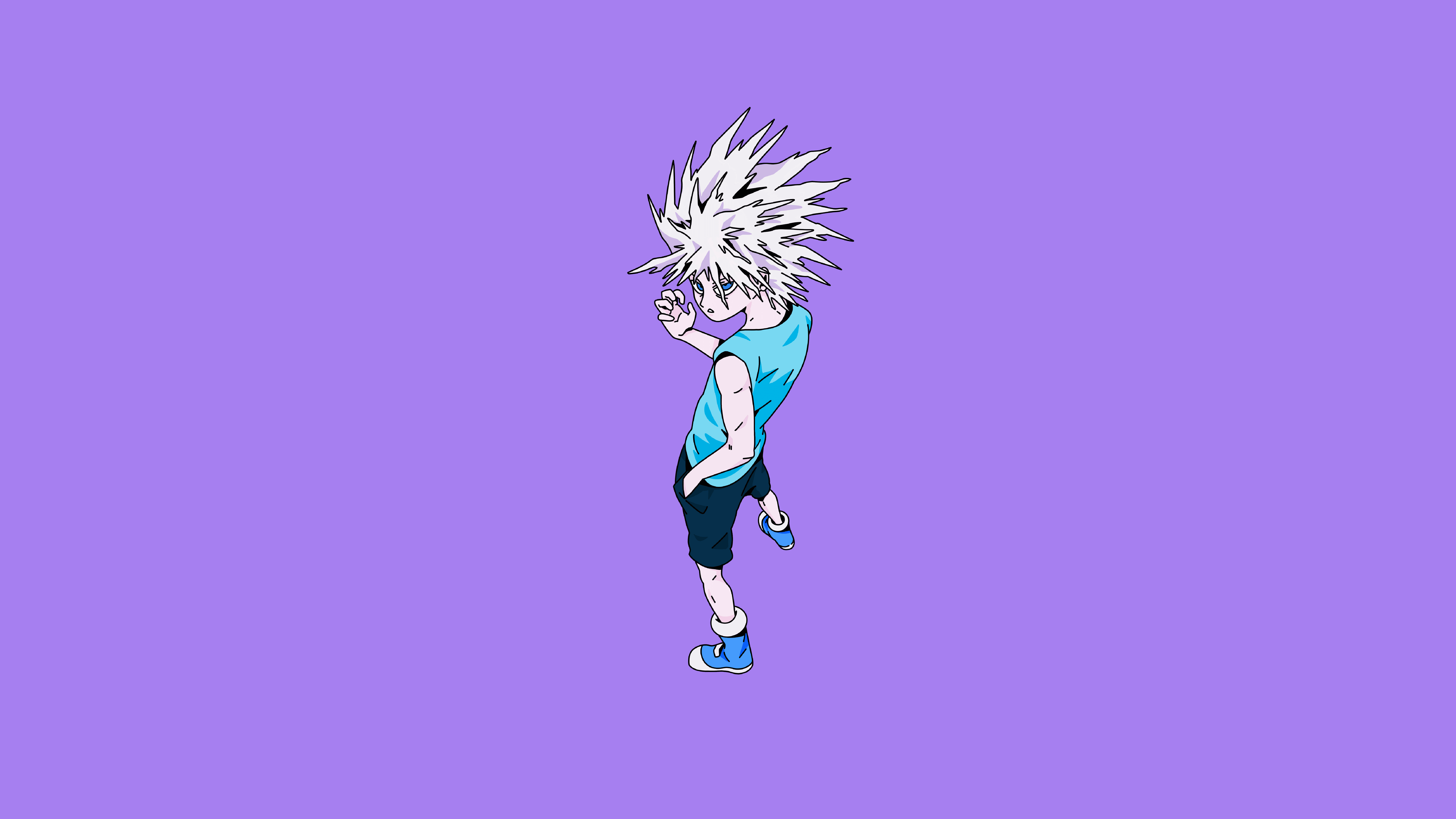 7680x4320 Killua Zoldyck Wallpaper 4K, 8K, Hunter x Hunter, Minimalist