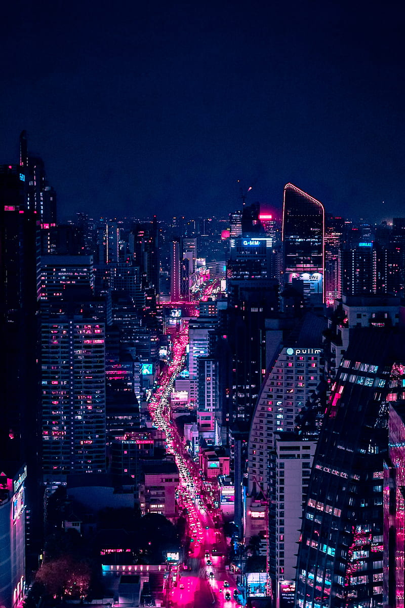 800x1200 HD night city wallpaper