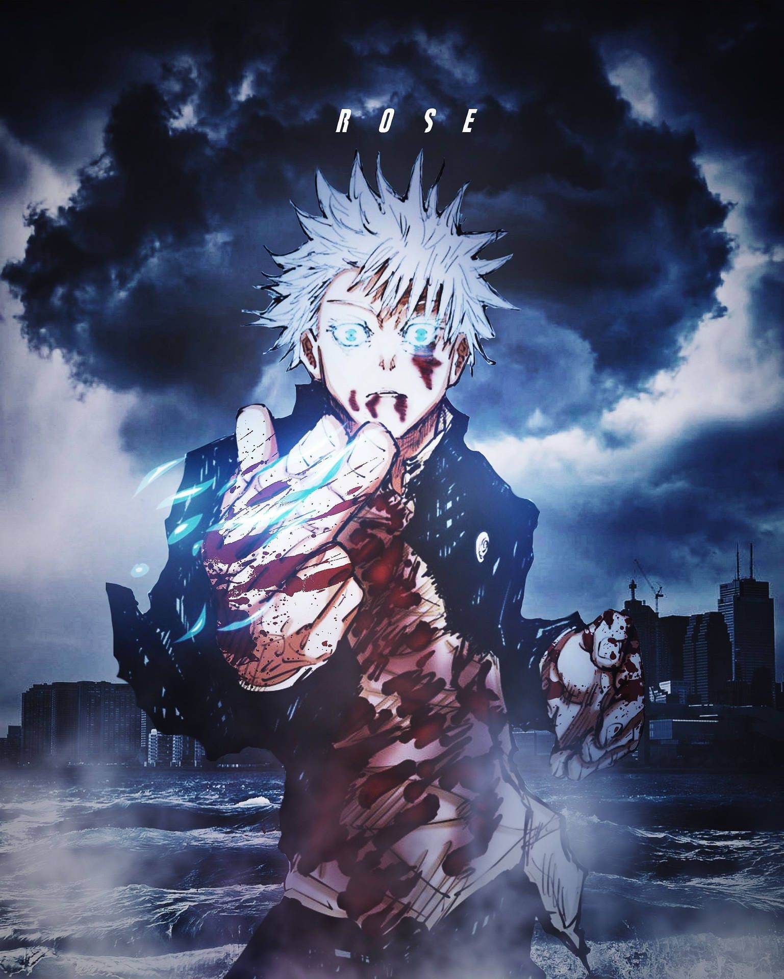 1537x1920 Sad Gojo Wallpaper