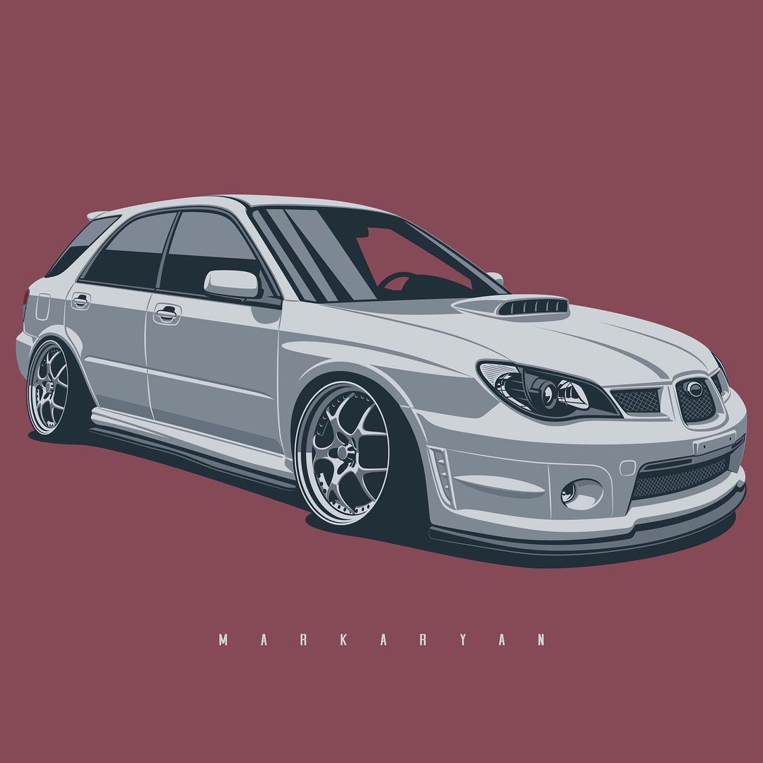 1080x1080 Oleg Markaryan on Instagram: “Subaru Impreza Wagon Hawkeye. Order an illustration of your car! Write to me in Direct Message or email. Contact in BIO. #olegmarkaryan”