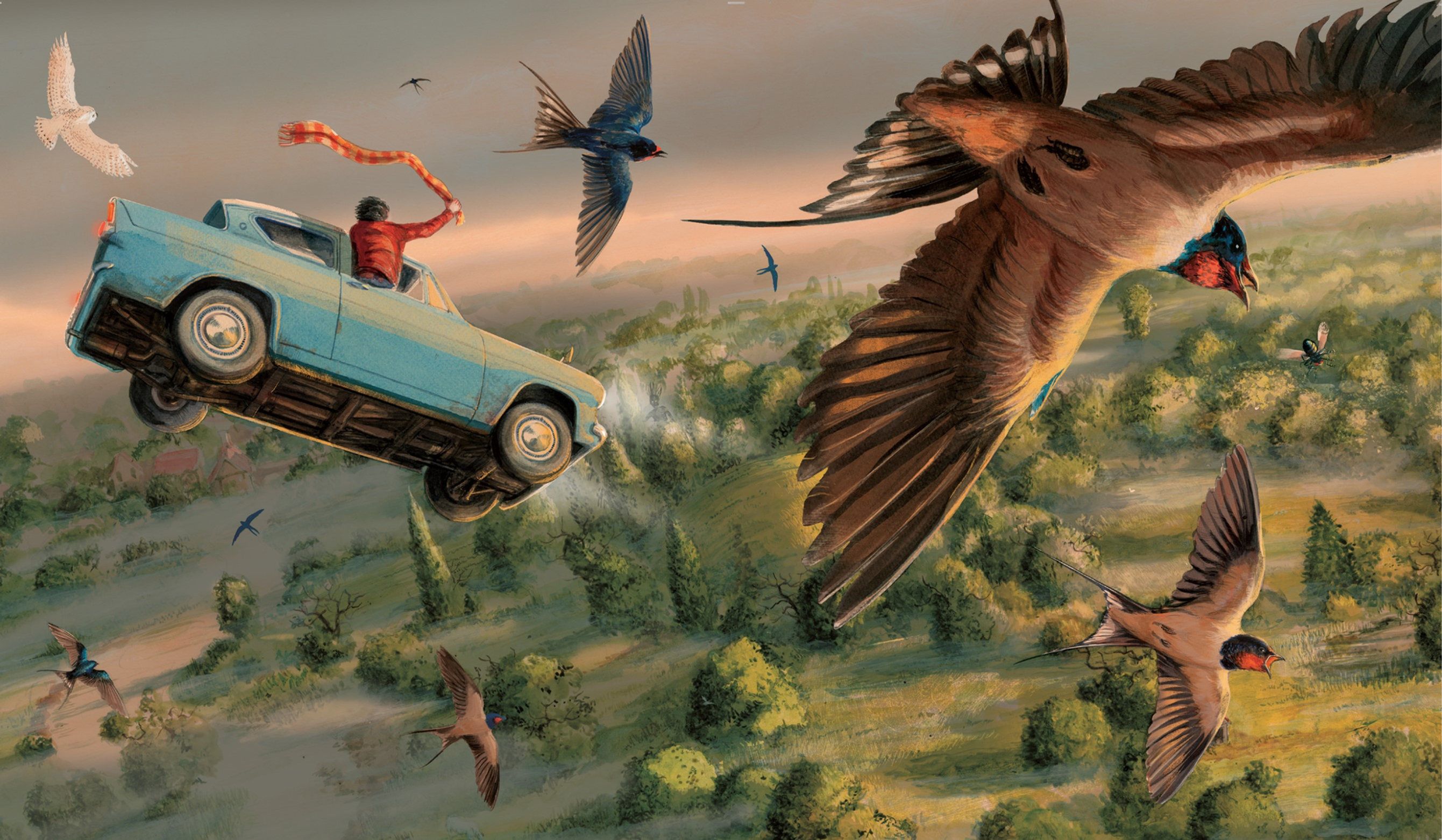 2681x1563 Download Bird Ford Anglia 100E Movie Harry Potter And The Chamber Of Secrets HD Wallpaper