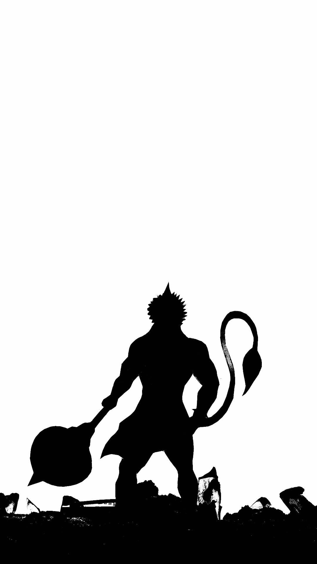 1080x1920 Download Silhouette Of Hindu God Hanuman Wallpaper