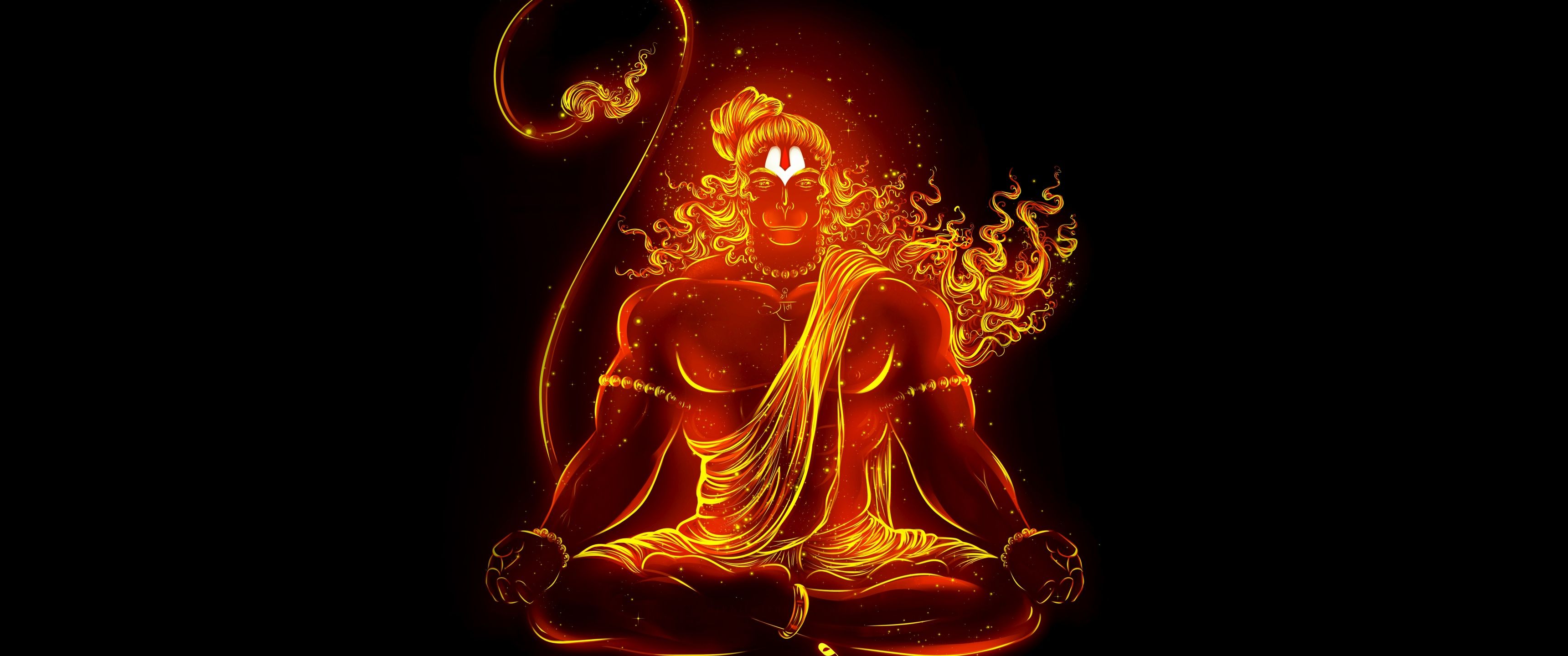 3440x1440 Hanuman Ji 8k PC Wallpaper