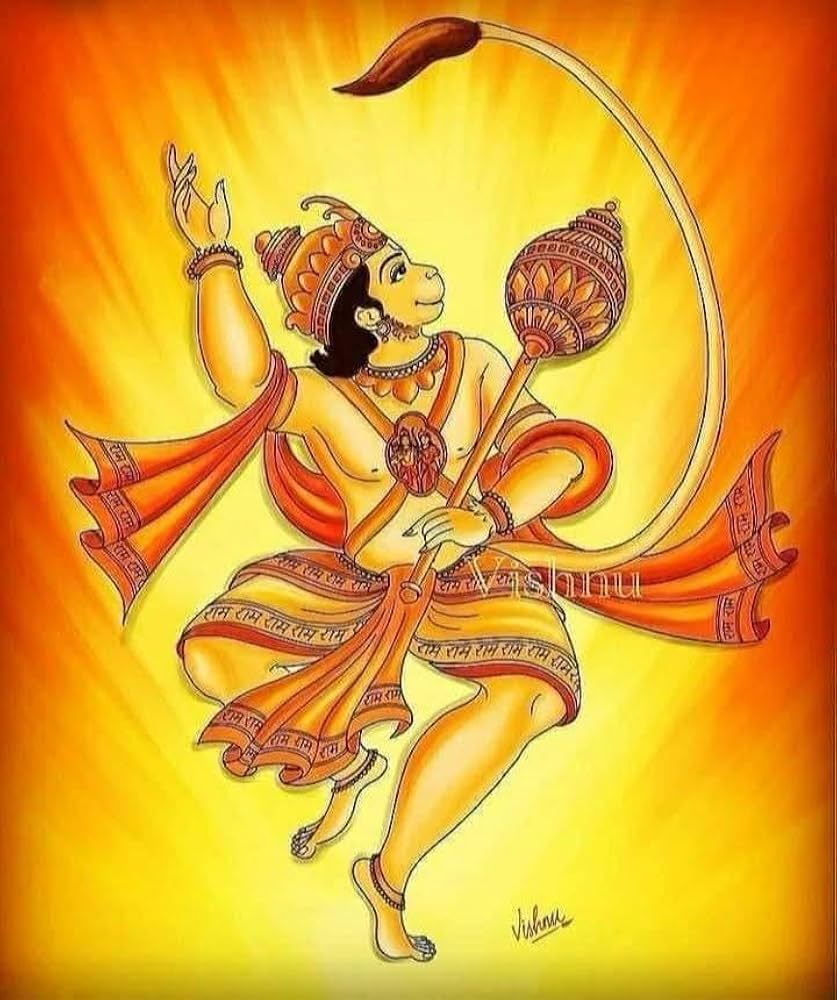837x1000 Samriddhi Anjani Putra Hanuman Poster Fully Waterproof Vinyl Wallpaper for Home Decoration, Living Room, Bedroom, Office & Student Room Wall (12 inch X 18 inch)-3 : Amazon.in: Home & Kitchen