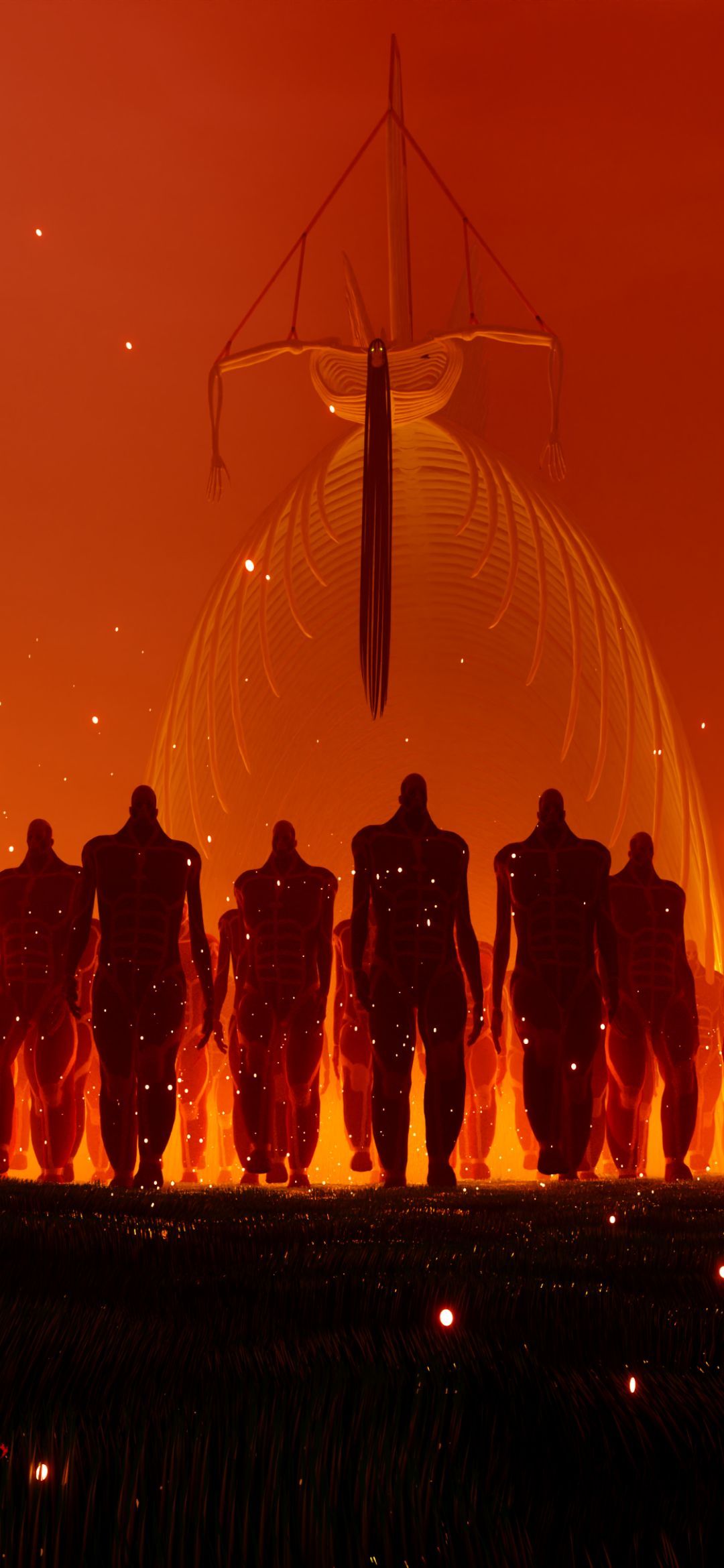 1080x2340 Phone wallpaper: The Rumbling (Attack On Titan), Attack On Titan, Founding Titan, Anime 1191359