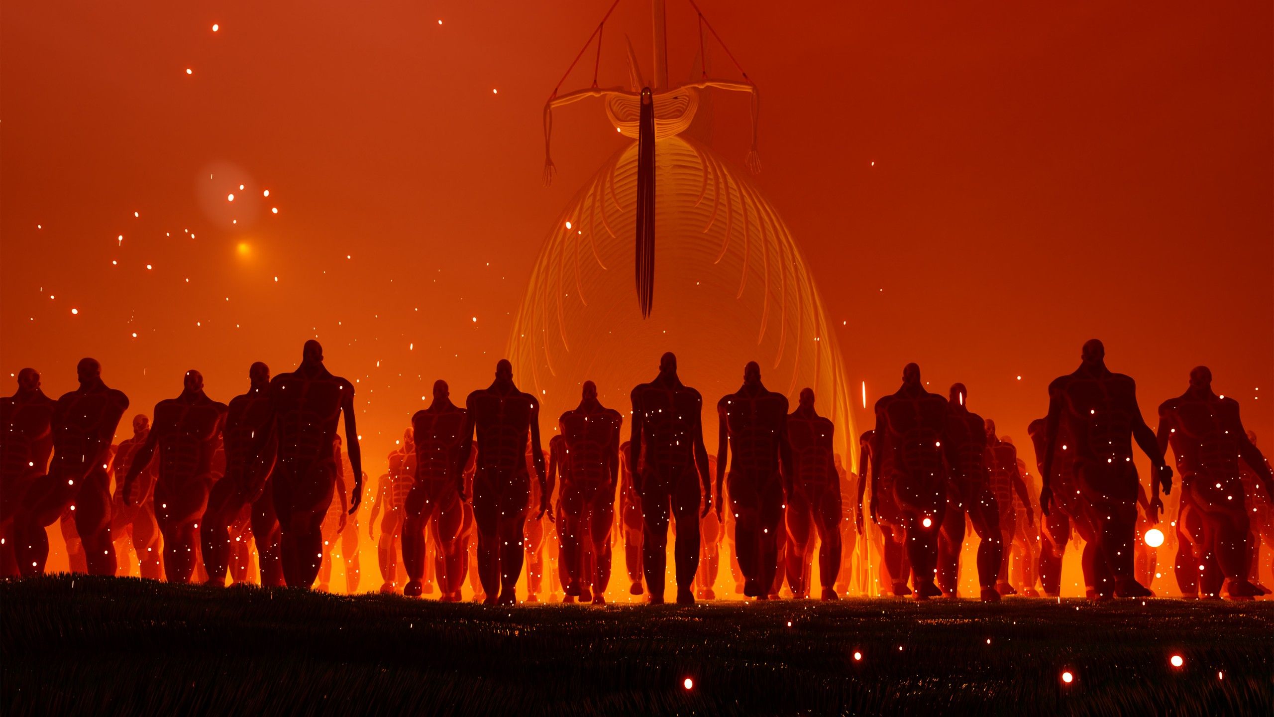 2560x1440 Founding Titan The Rumbling HD Attack On Titan Wallpaper