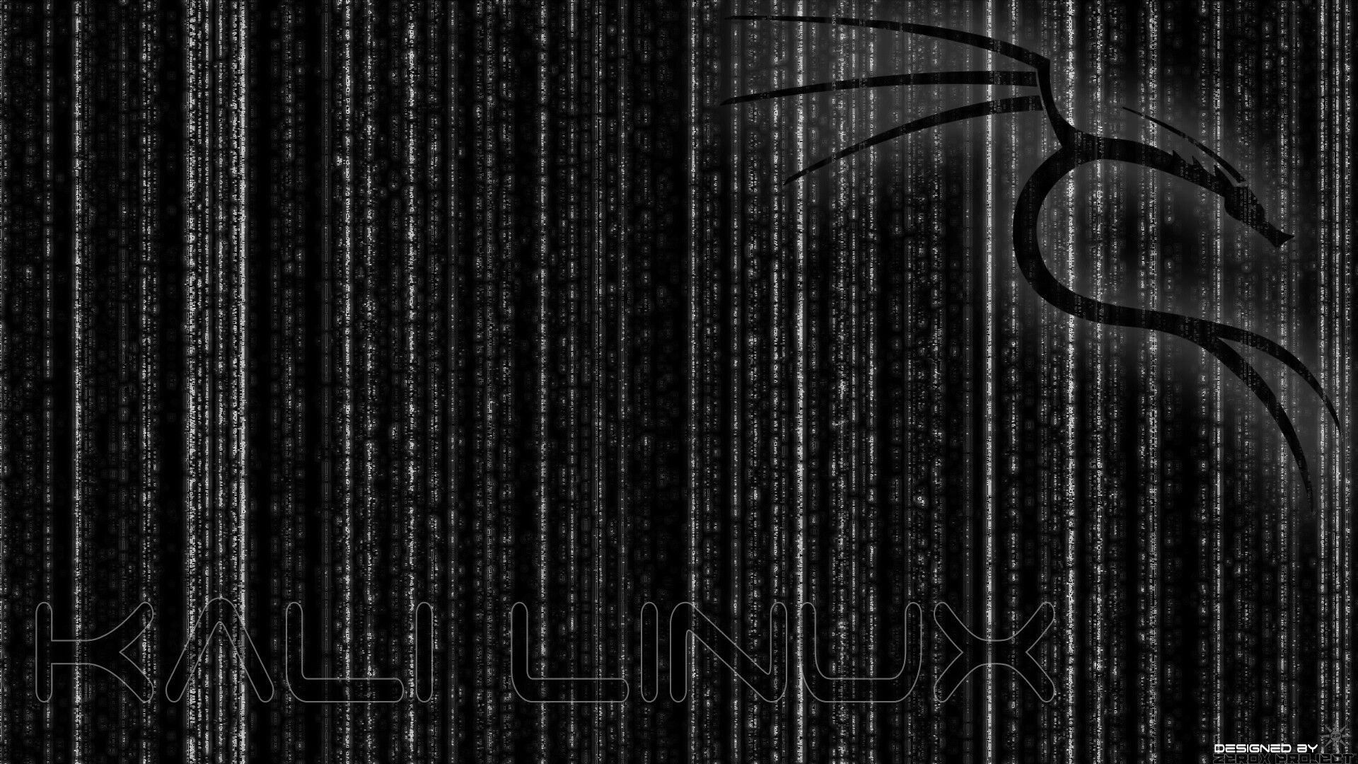1920x1080 Kali Linux BackTrack Wallpaper Black And White