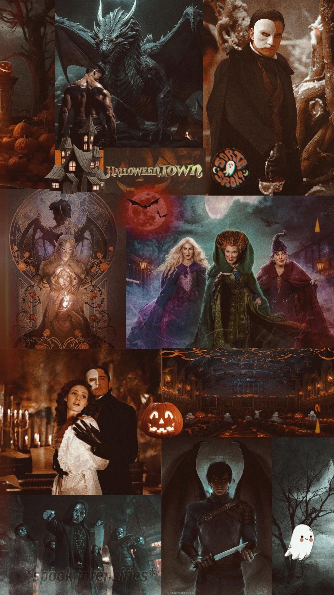 1152x2048 Bookish Halloween Wallpaper