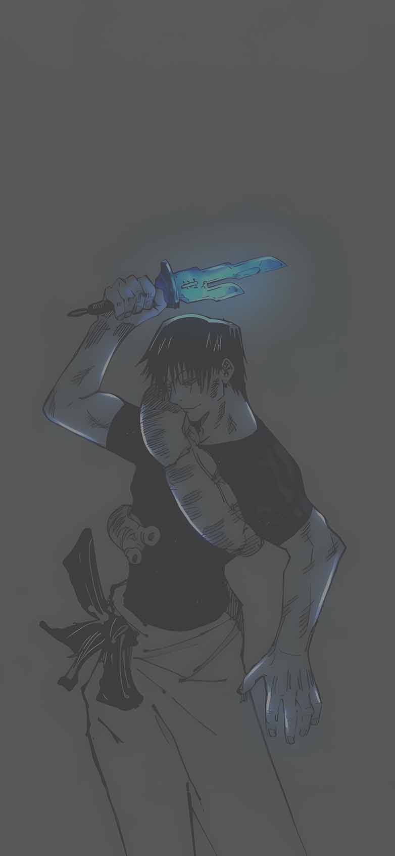 782x1692 Toji Fushiguro Blue Blade Wallpaper Kaisen Wallpaper