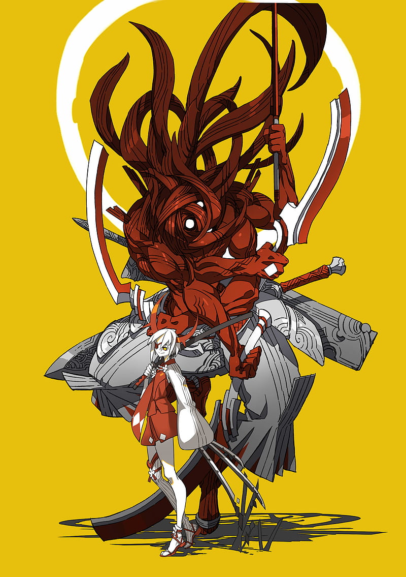800x1135 Haseo, weapons, gloves, anime, tattoo, hack gu, white background, sword, HD wallpaper