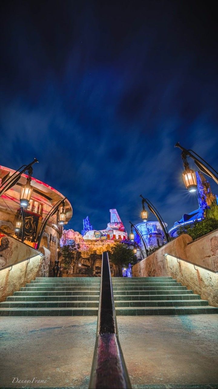 720x1280 Stairway to Galaxy's Edge in Disneyland Wallpaper
