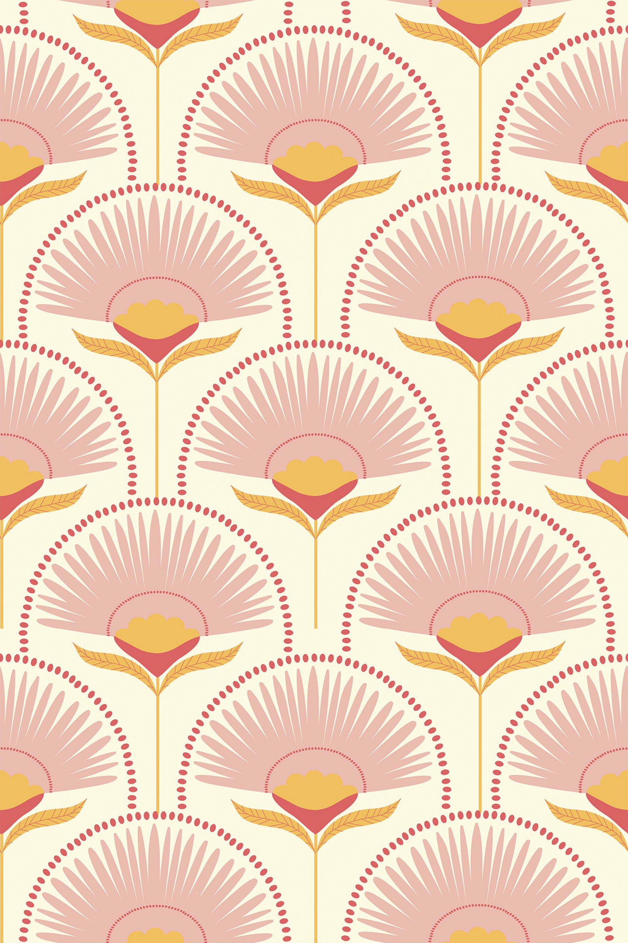2000x3000 Retro floral Peel and Stick Removable Wallpaper