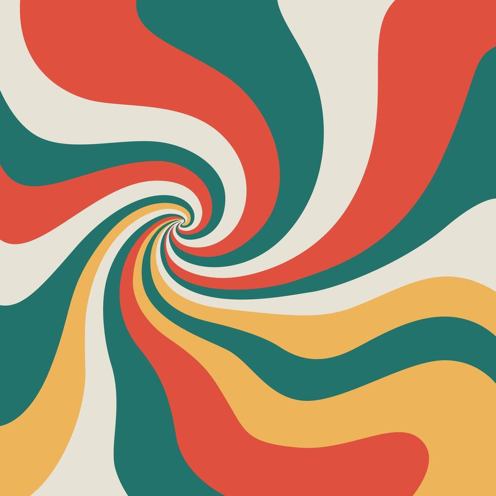 980x980 Retro Abstract Swirl Background Set of wallpaper with Wavy Grooves and Hypnotic Flow Patterns has illustration