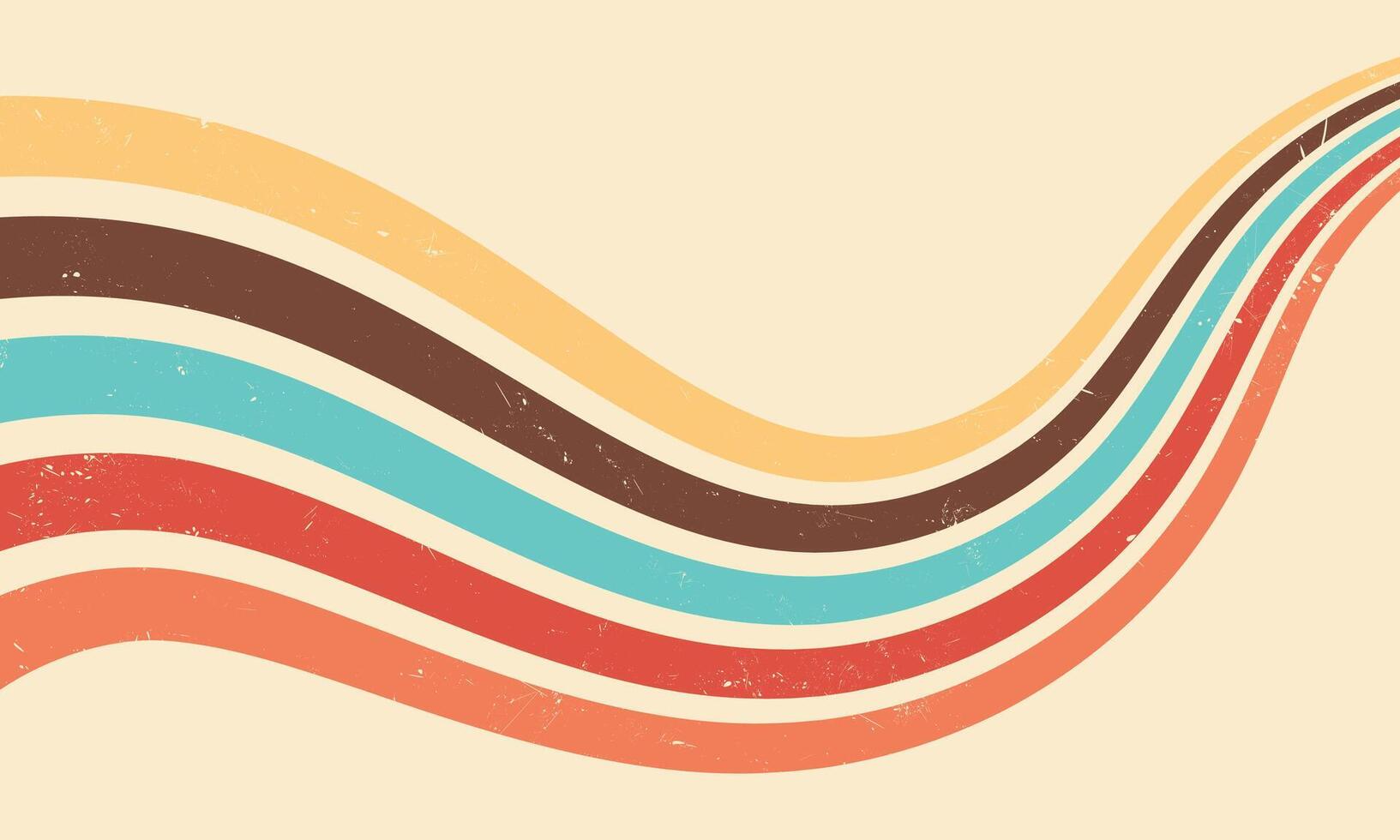 1633x980 Retro wavy lines wallpaper background. Colorful vintage curved stripes vector illustration backdrop design