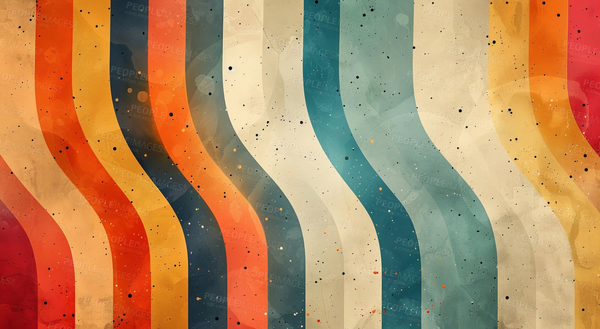 1909x1047 Color, wavy texture and graphic pattern for creative decoration, wallpaper or background. Art, vintage and retro geometric style artwork, print or shape with abstract design, illustration or drawing. Buy